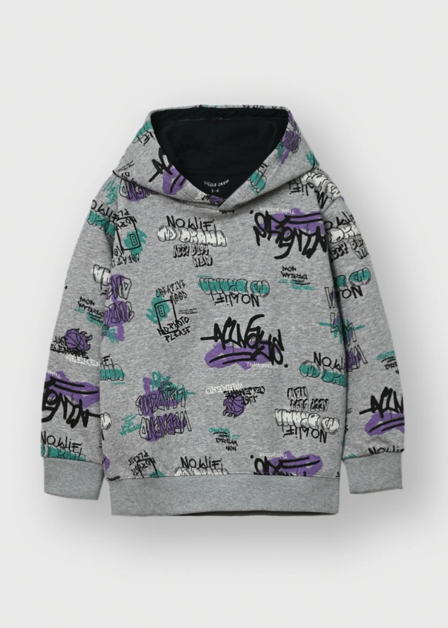 fleece Hoodie in Battleship grey