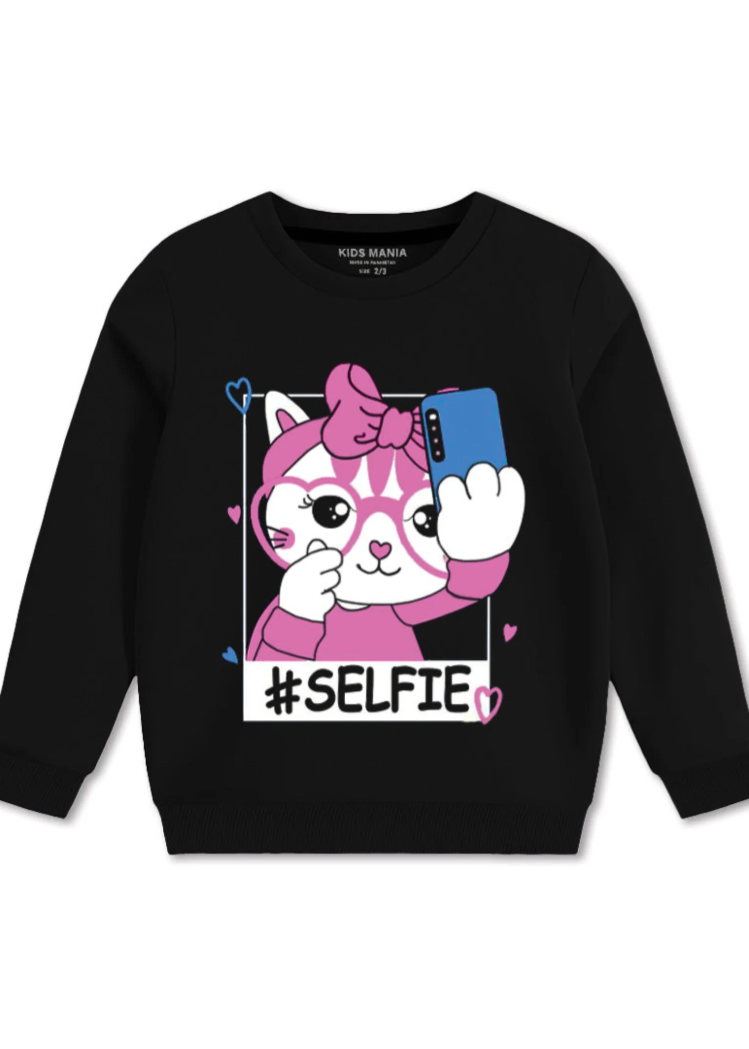 fleece Sweatshirt in Black - view 4