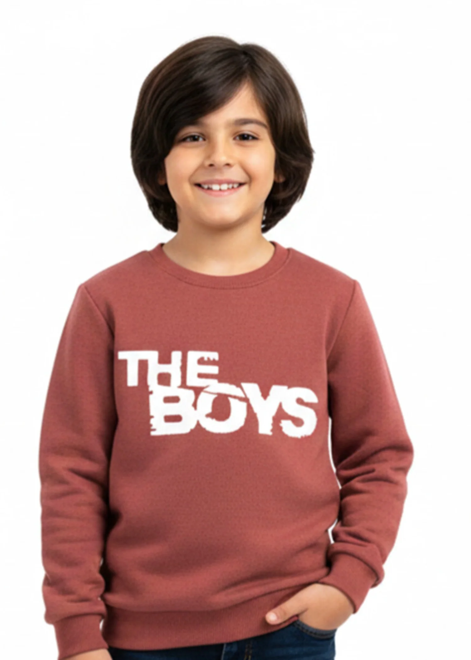 fleece Sweatshirt in Brown