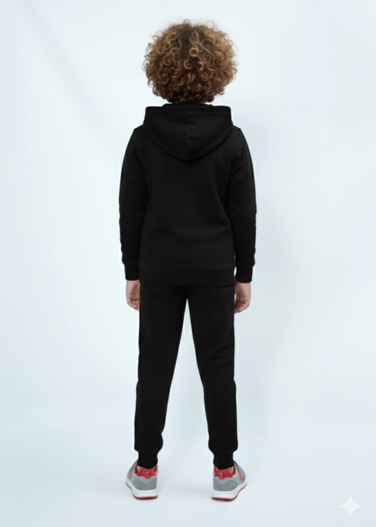fleece Tracksuit in Black - view 4