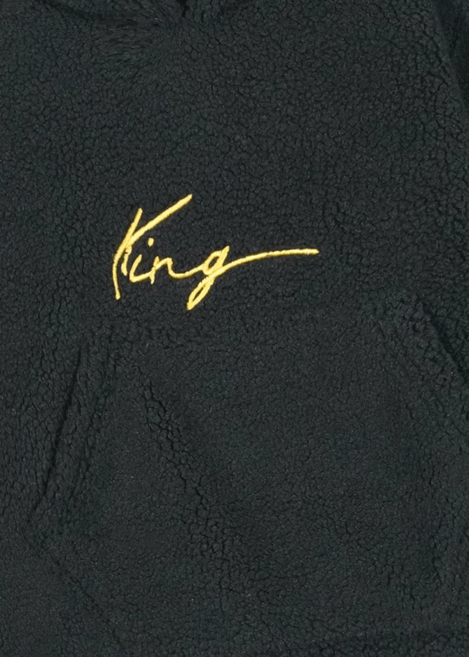 fleece Hoodie in Black - view 4