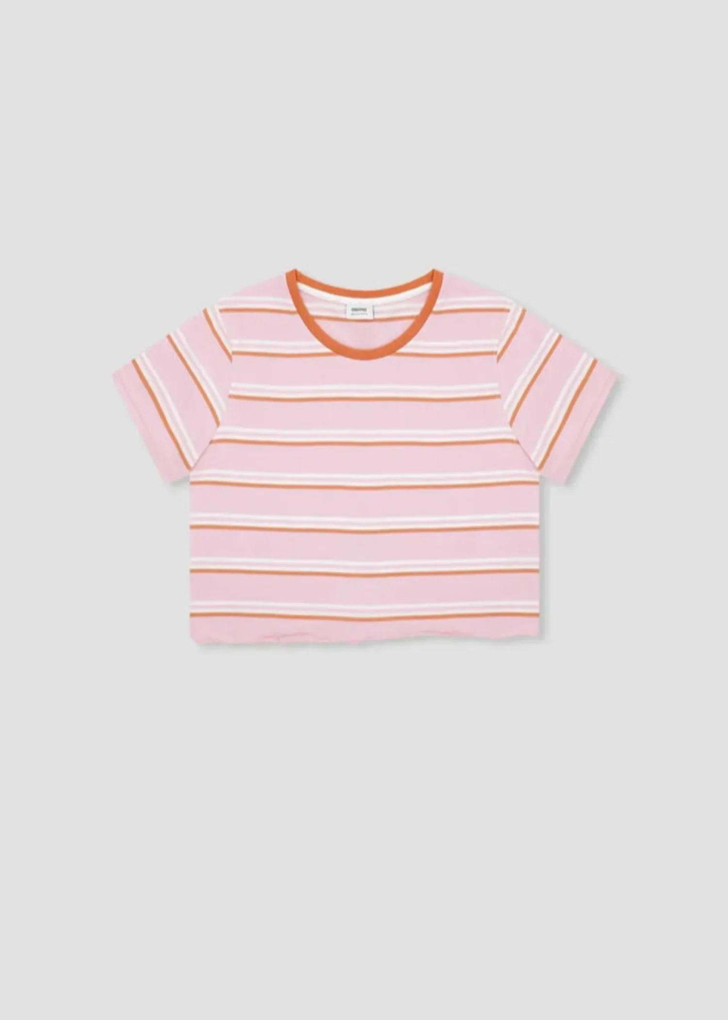 cotton T Shirt in Pink, red, white - view 5