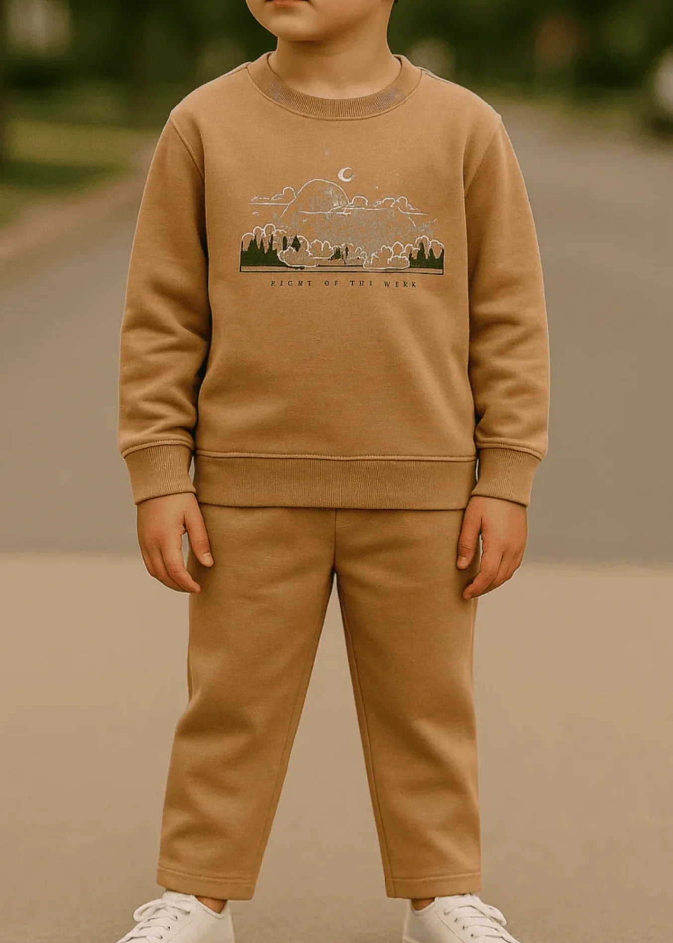 fleece Tracksuit in Camel brown - view 3