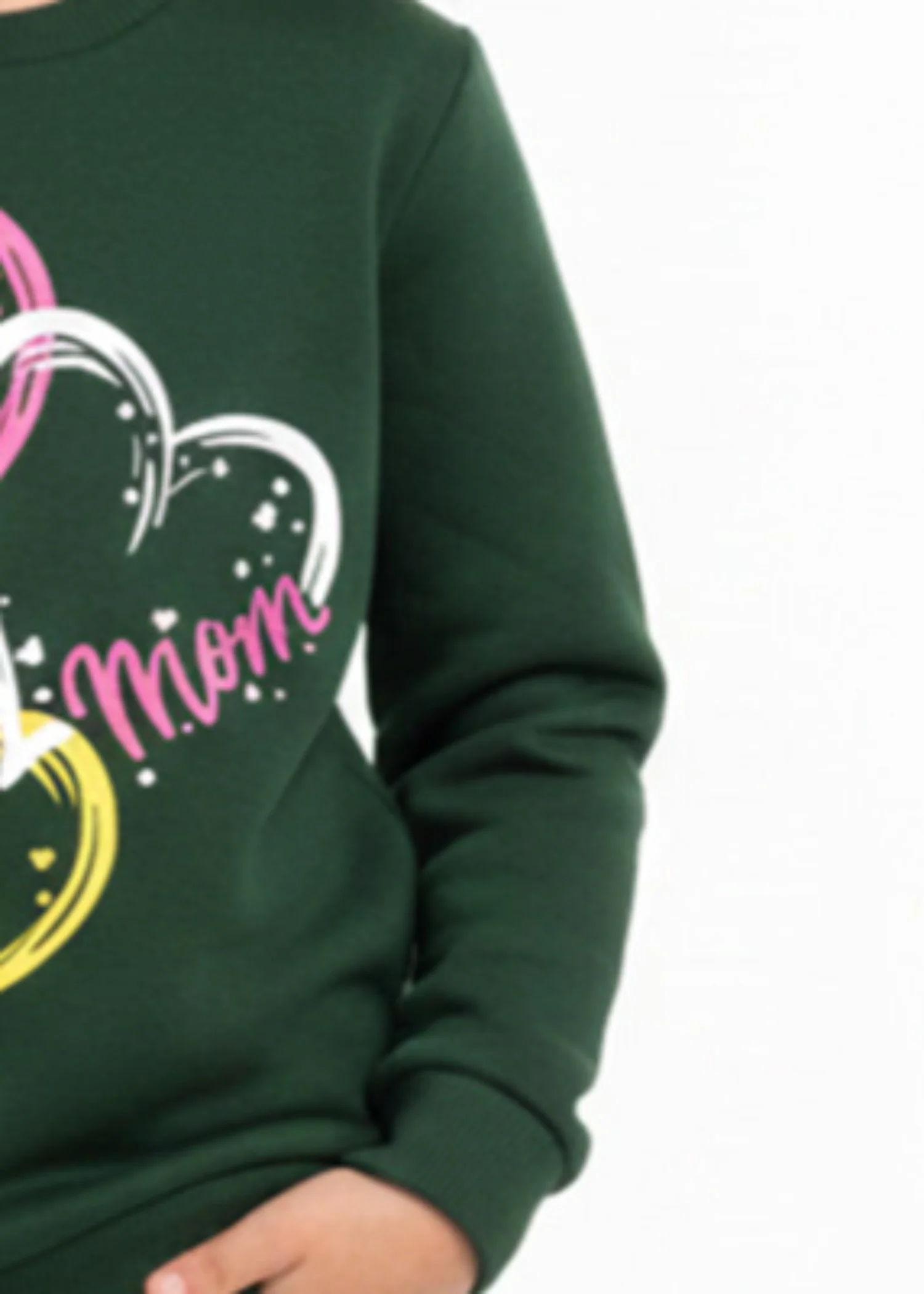 fleece Sweatshirt in Dark green - view 3
