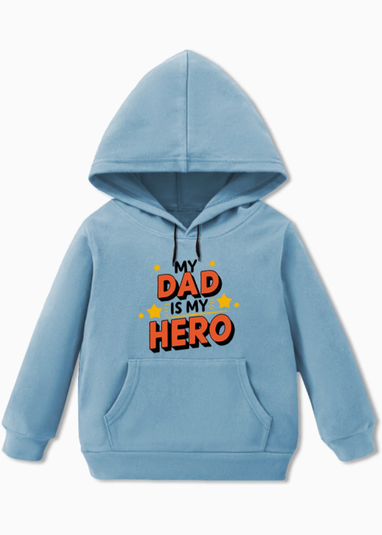 fleece Hoodie in Light blue