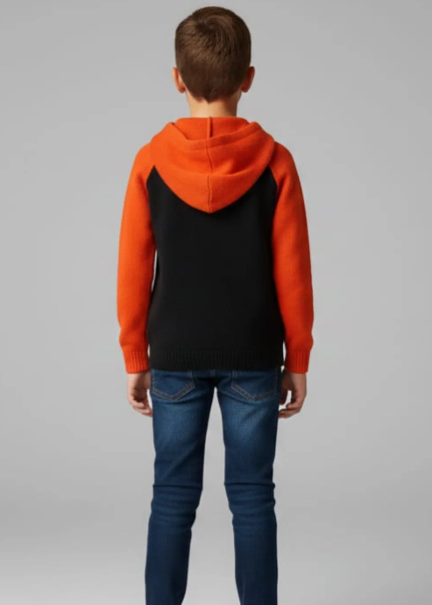 jersey knit Hoodie in Multi - view 4