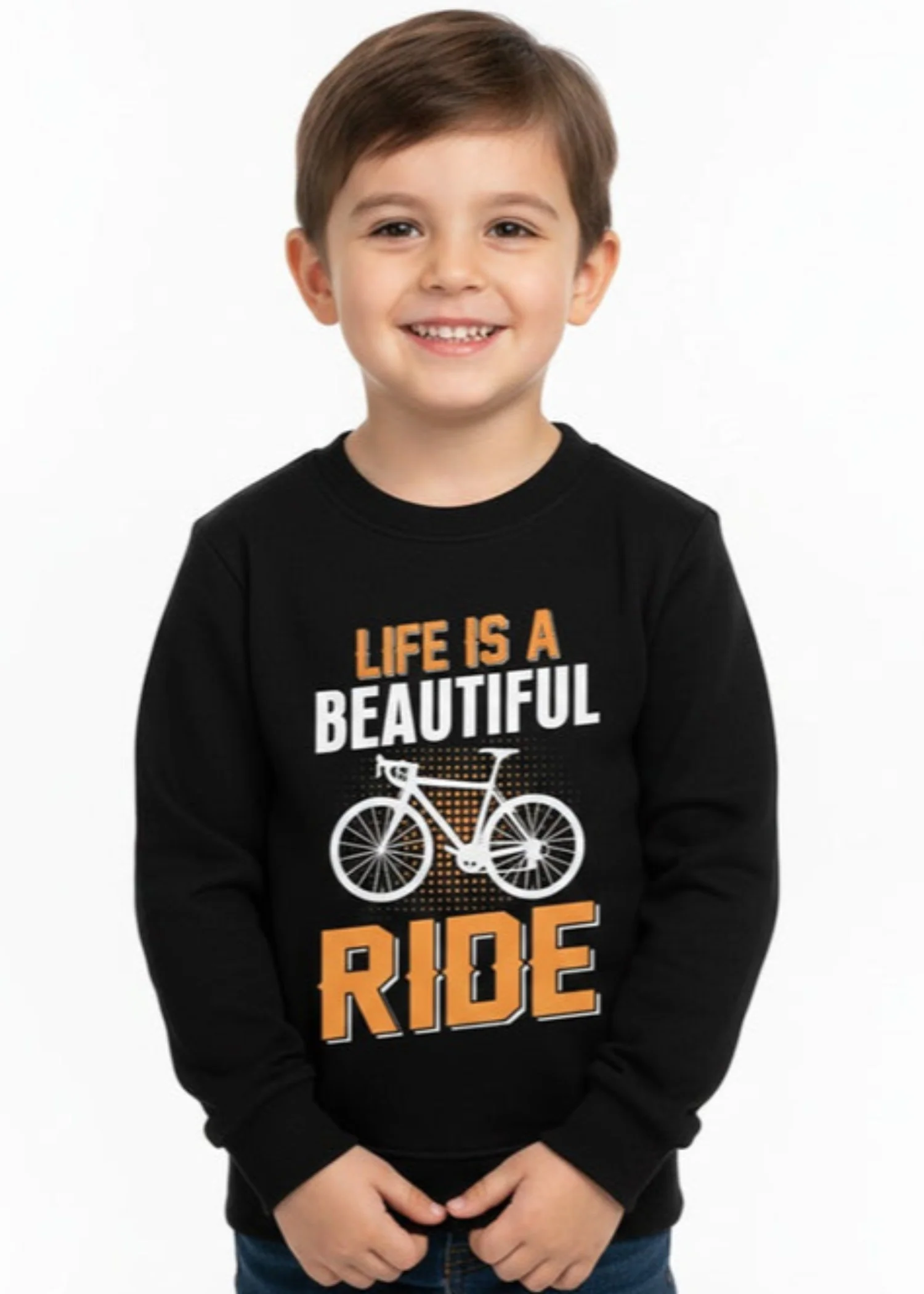 fleece Sweatshirt in Black