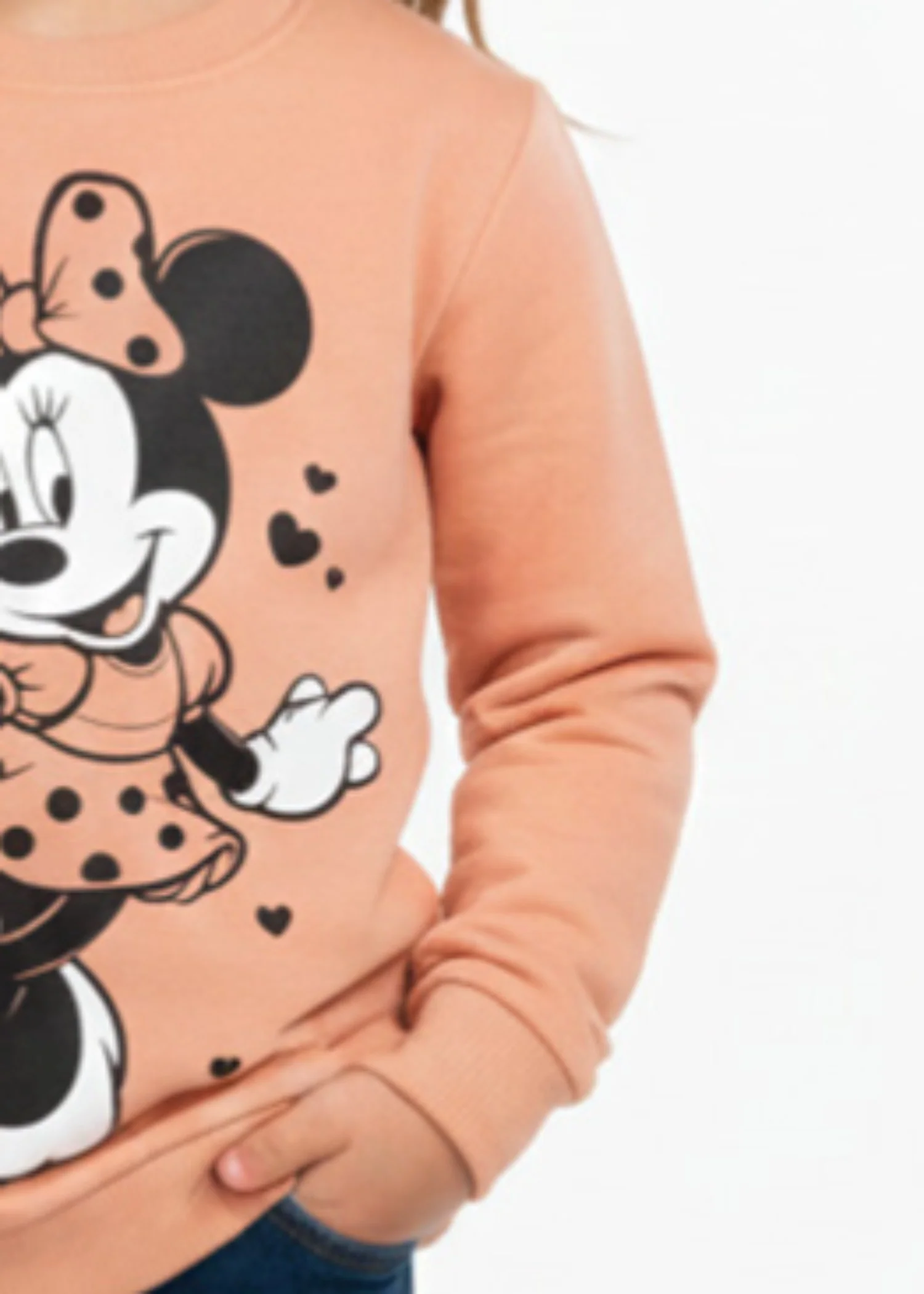 fleece Sweatshirt in Peach orange - view 2