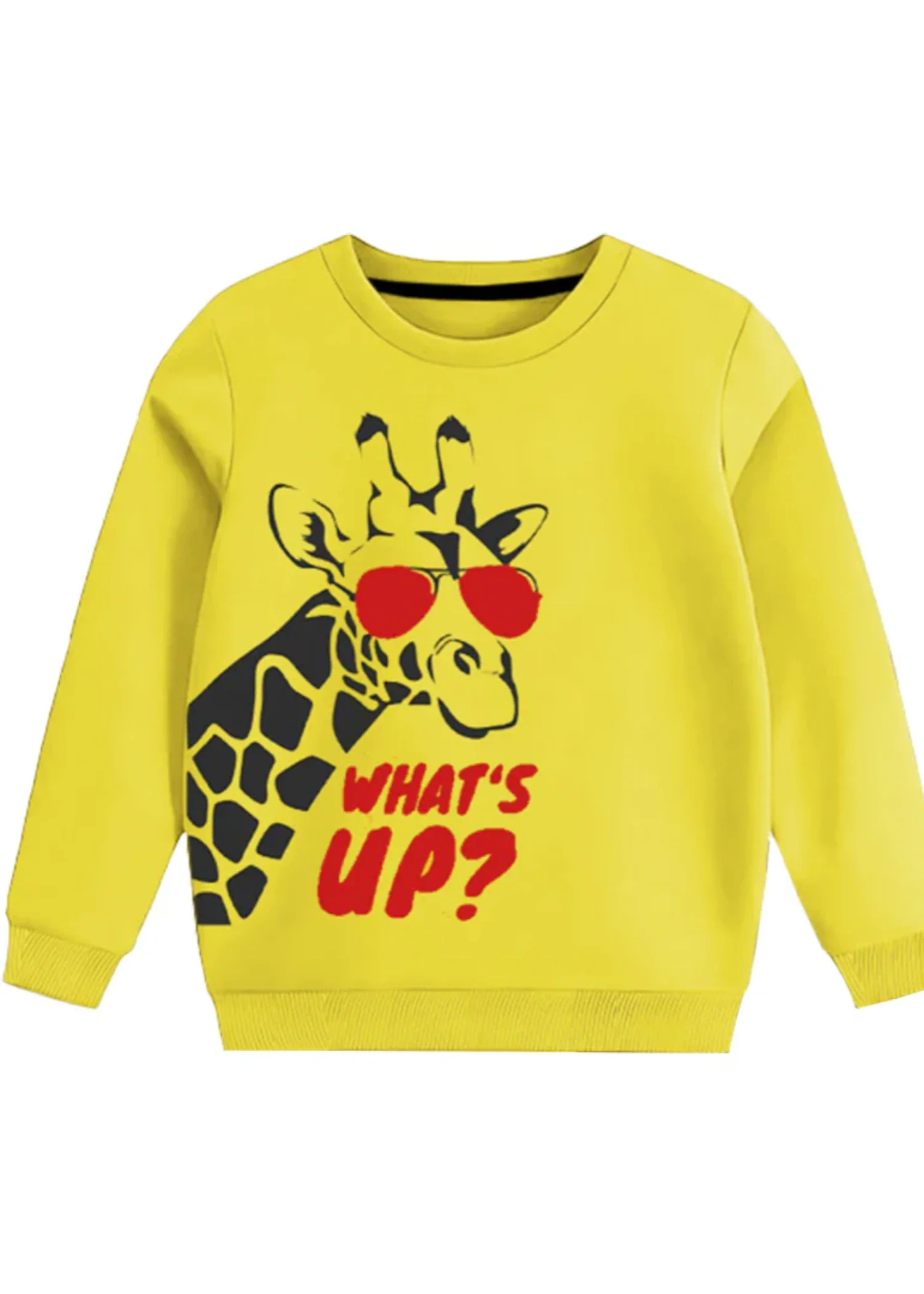 fleece Sweatshirt in Yellow