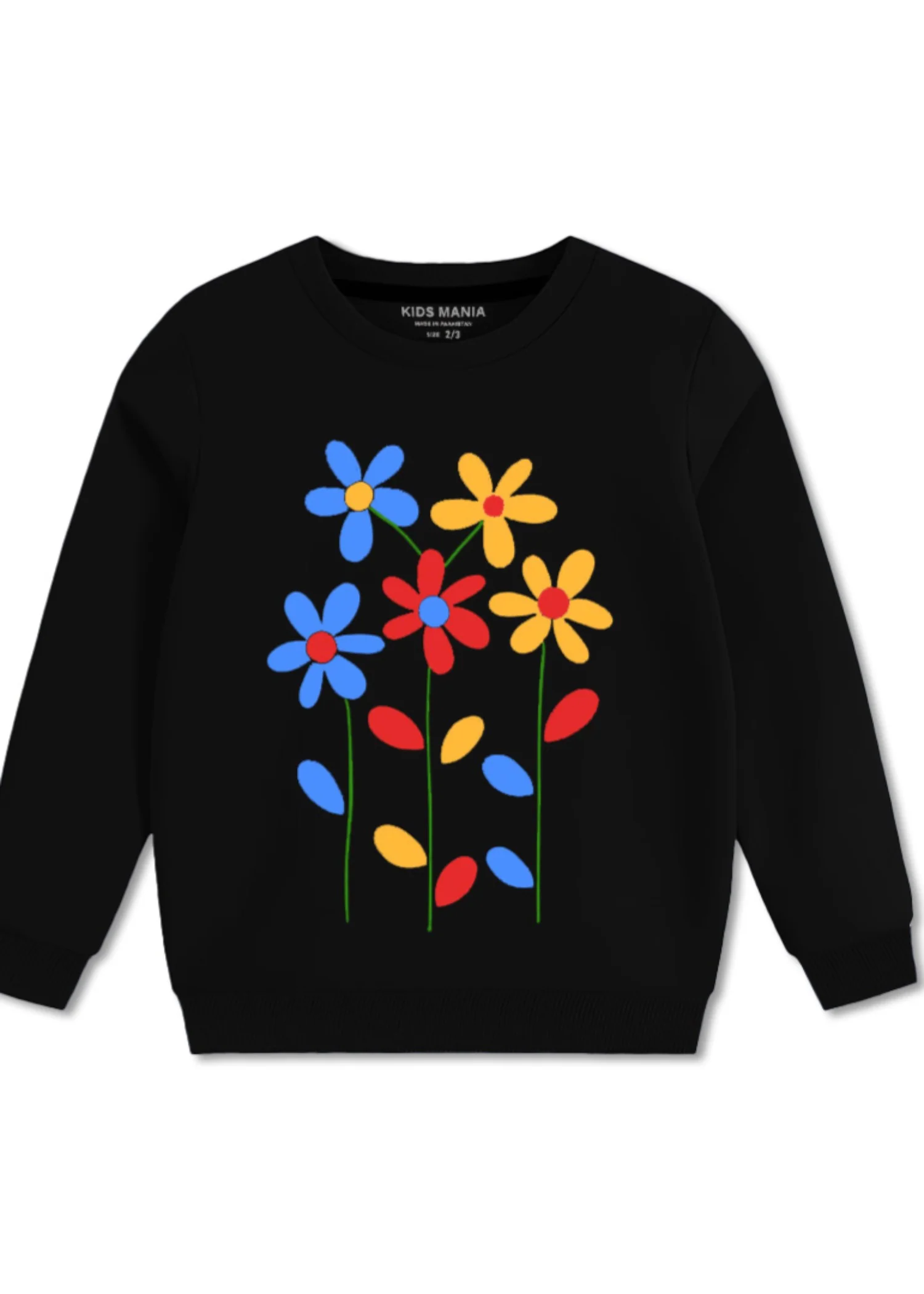 fleece Sweatshirt in Black