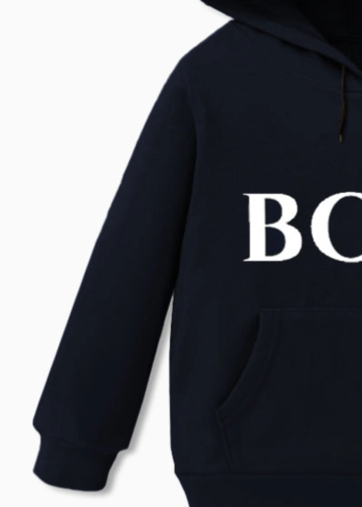 fleece Hoodie in Black - view 3