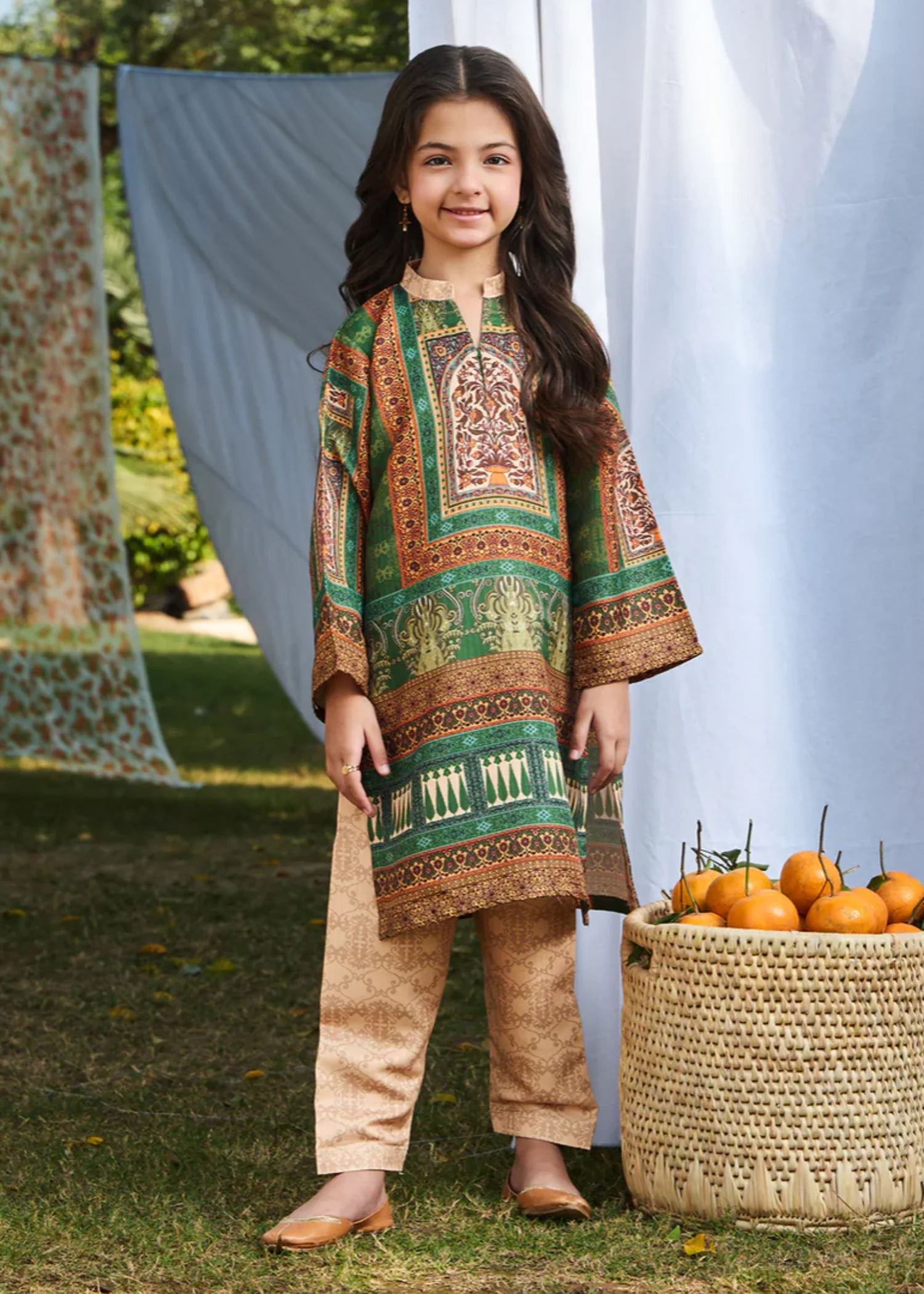 wool Kurta Set in Multi