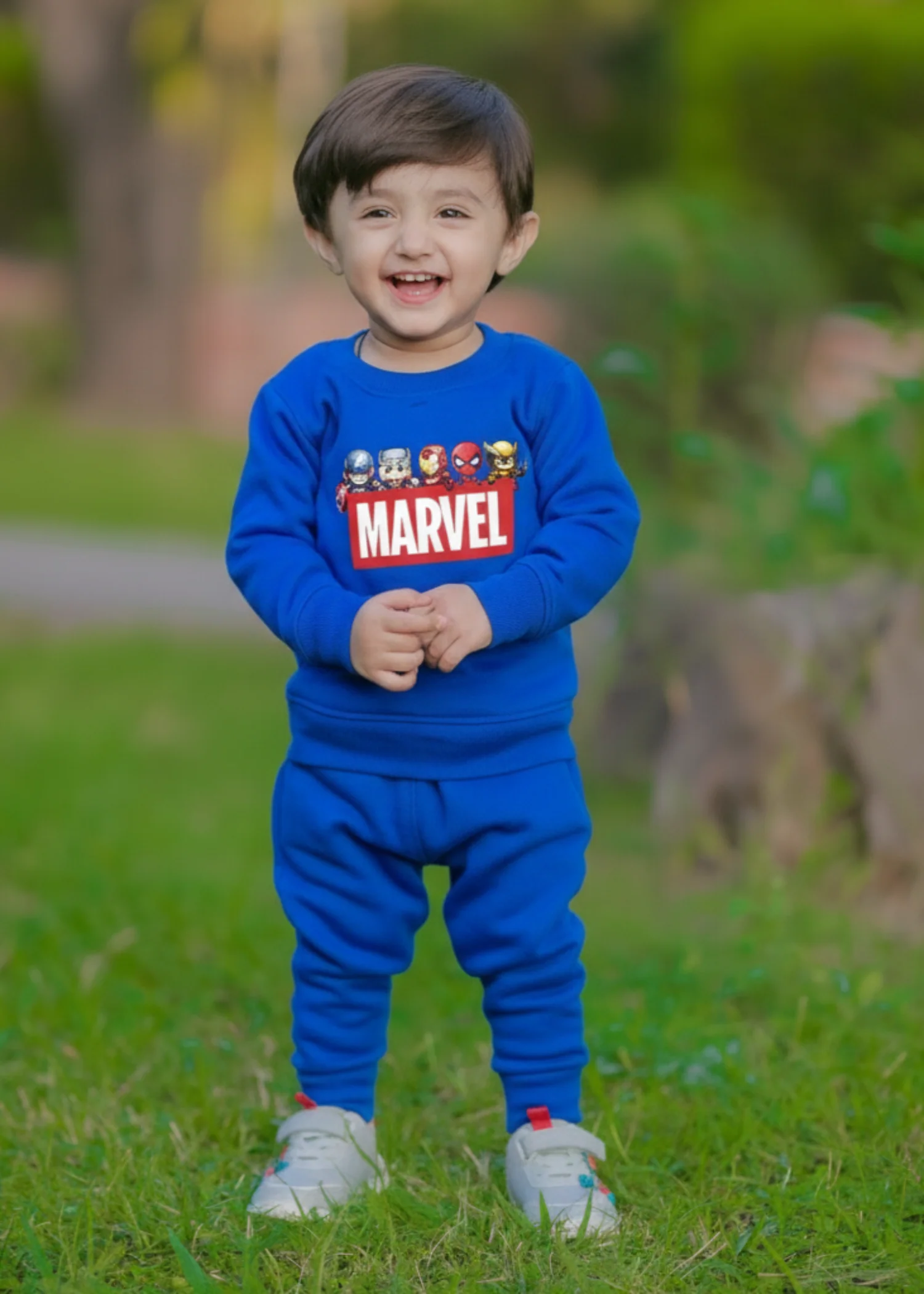 fleece Tracksuit in Royal blue - view 2