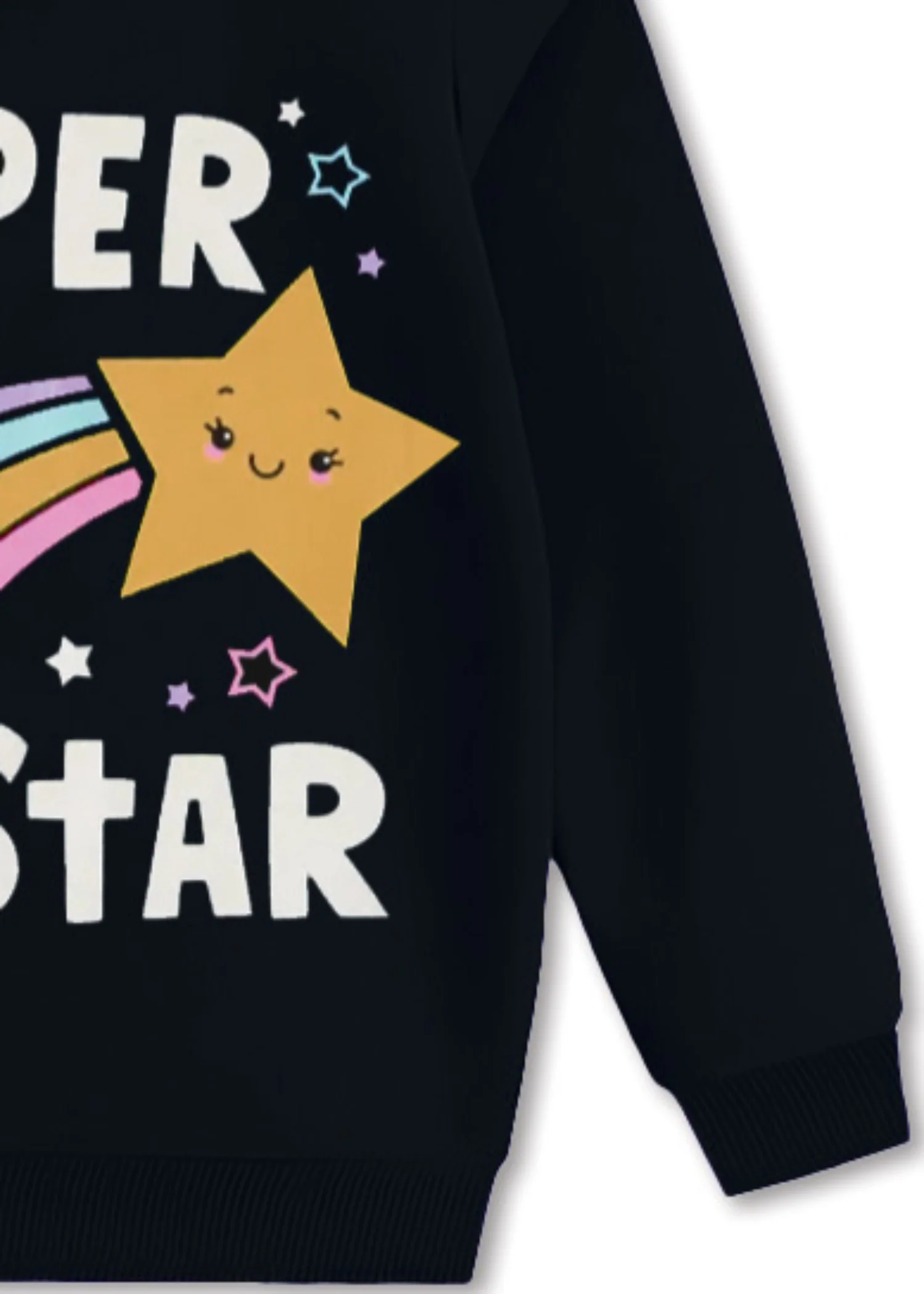 fleece Sweatshirt in Black - view 3
