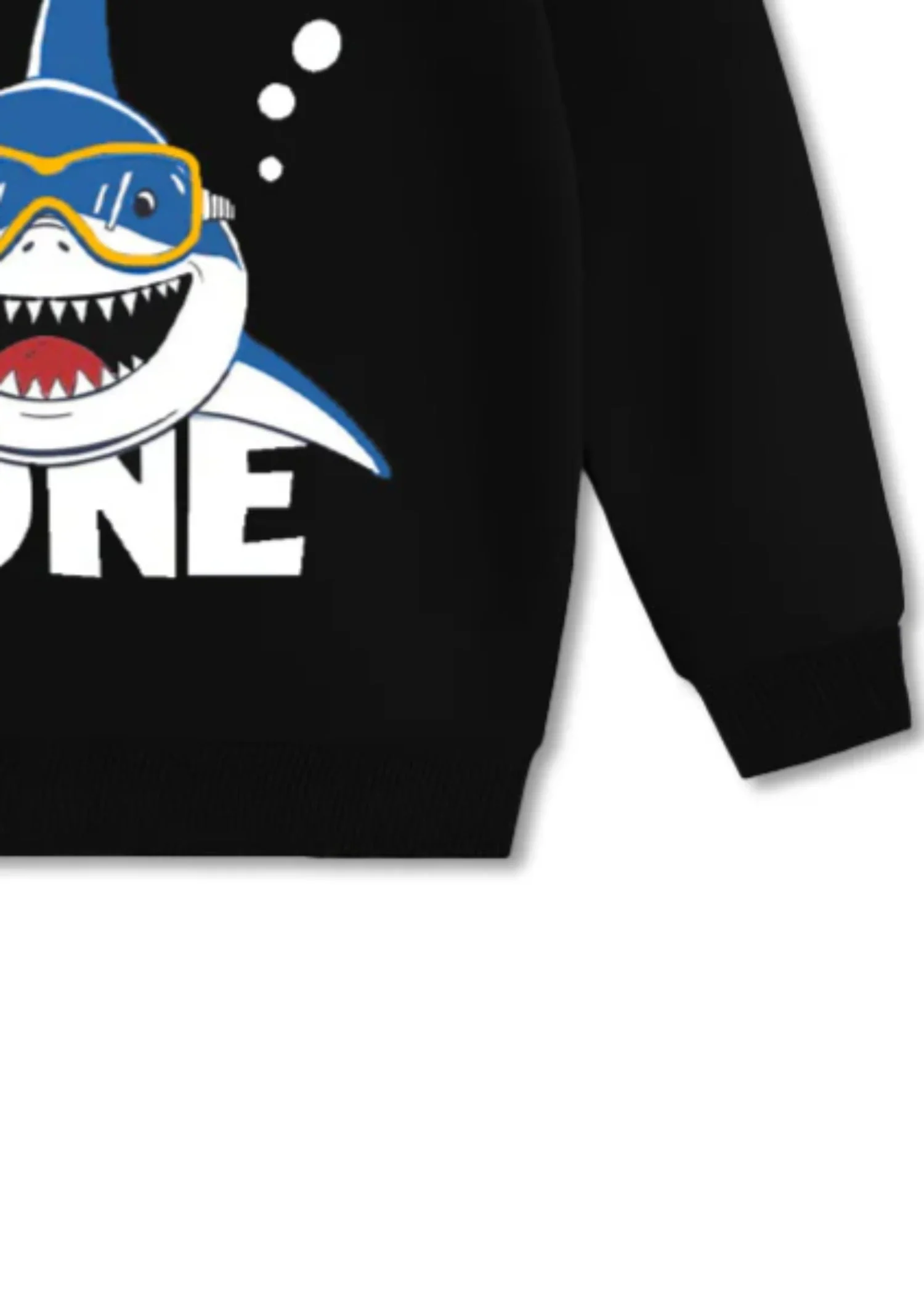 fleece Sweatshirt in Black - view 3