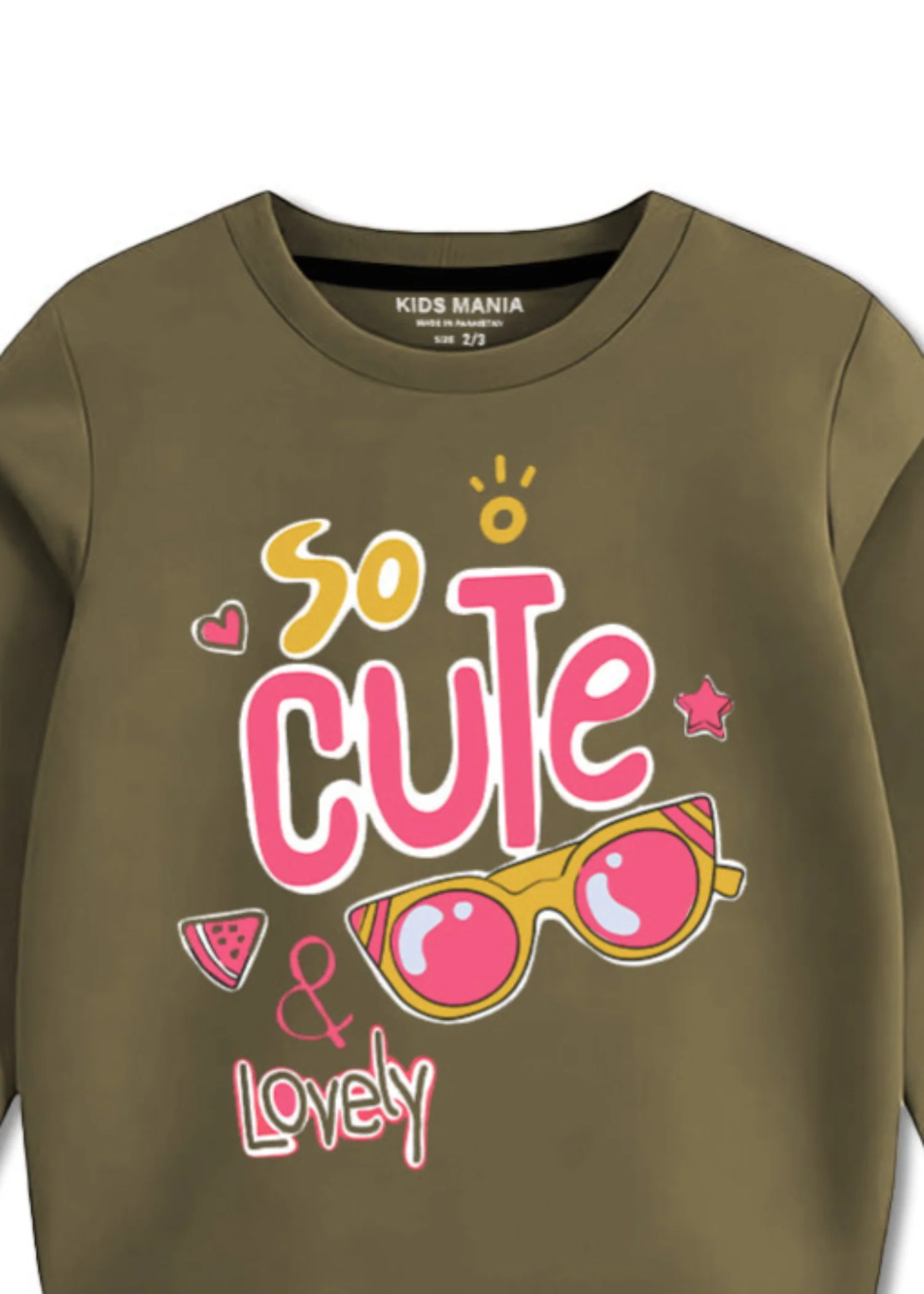fleece Sweatshirt in Olive green - view 2