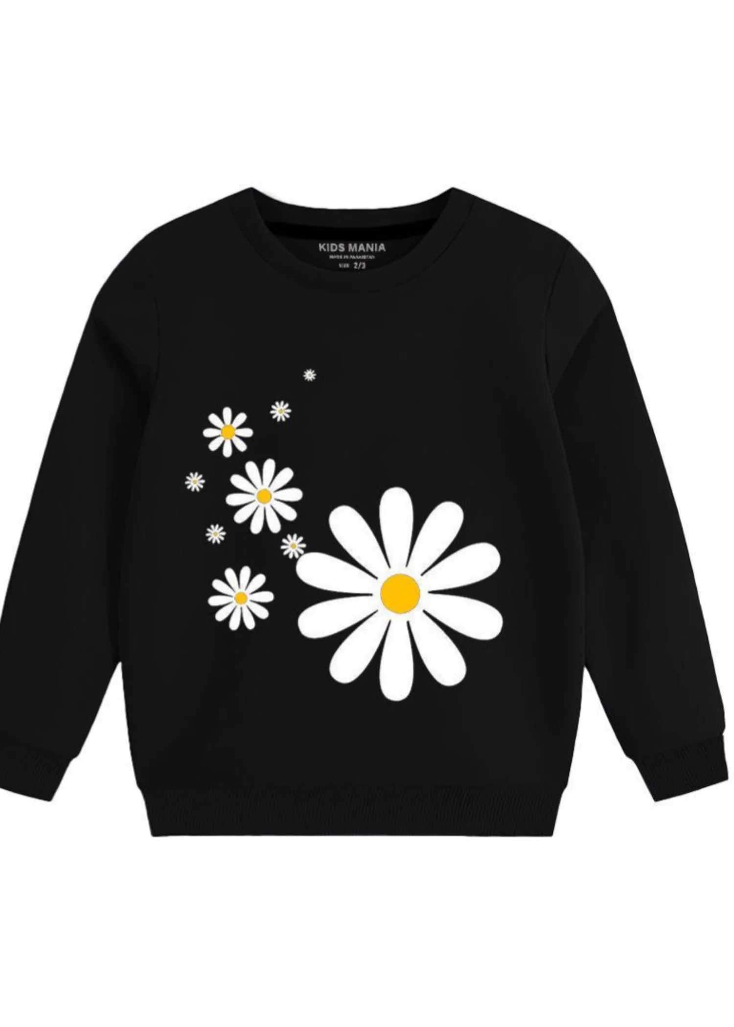 fleece Sweatshirt in Black