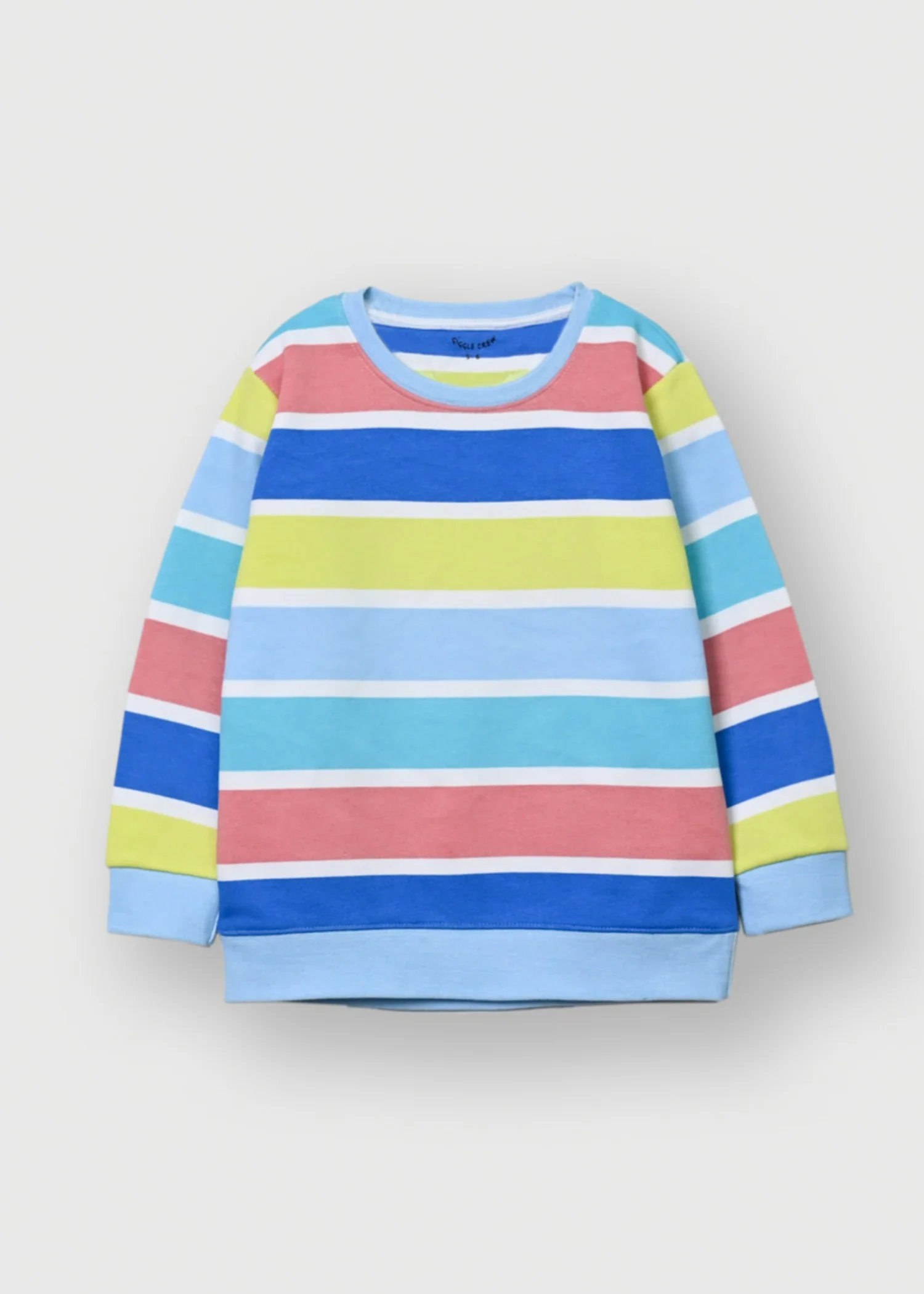 fleece Sweatshirt in White, sky blue, sapphire blue