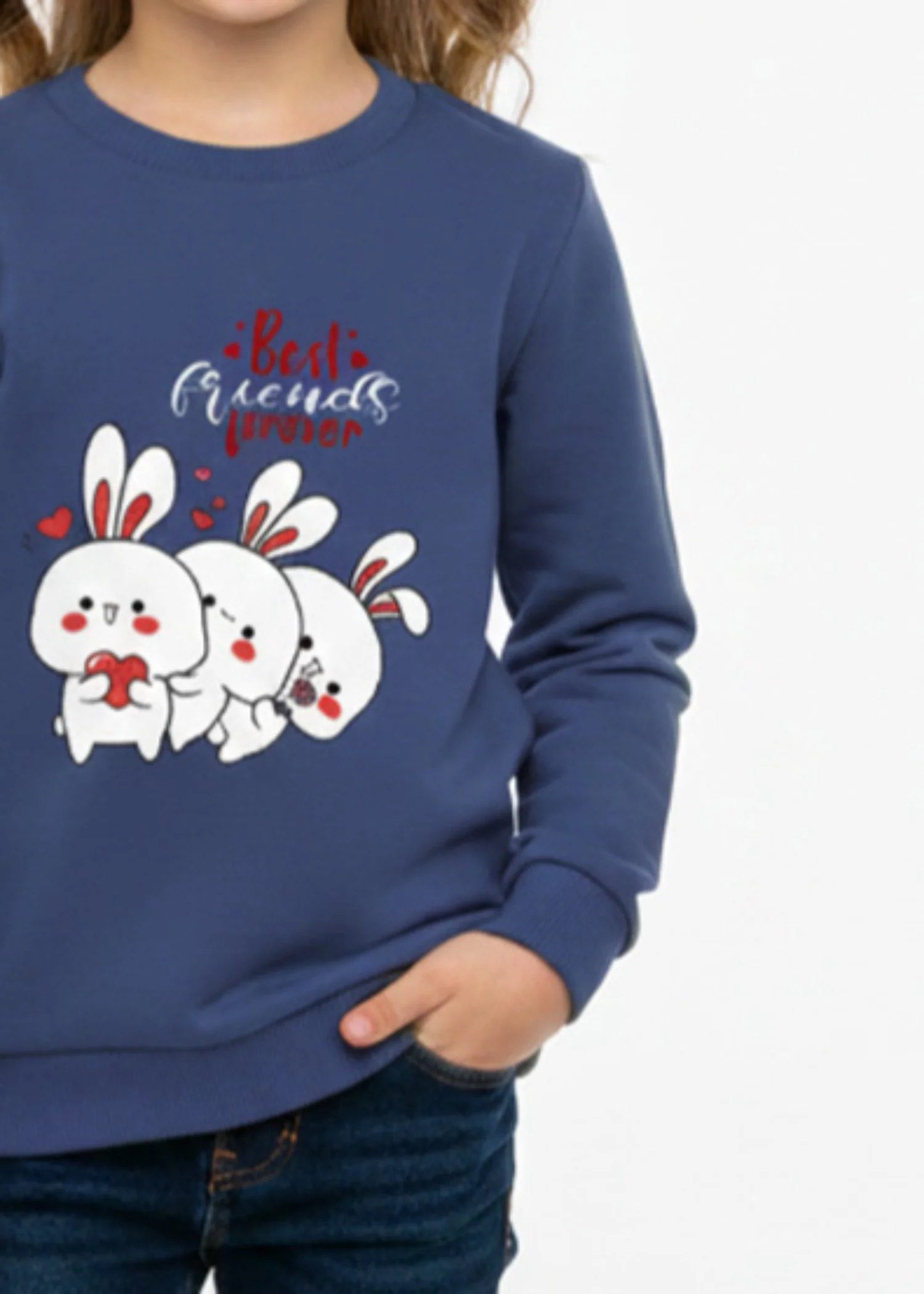 fleece Sweatshirt in Blue - view 2