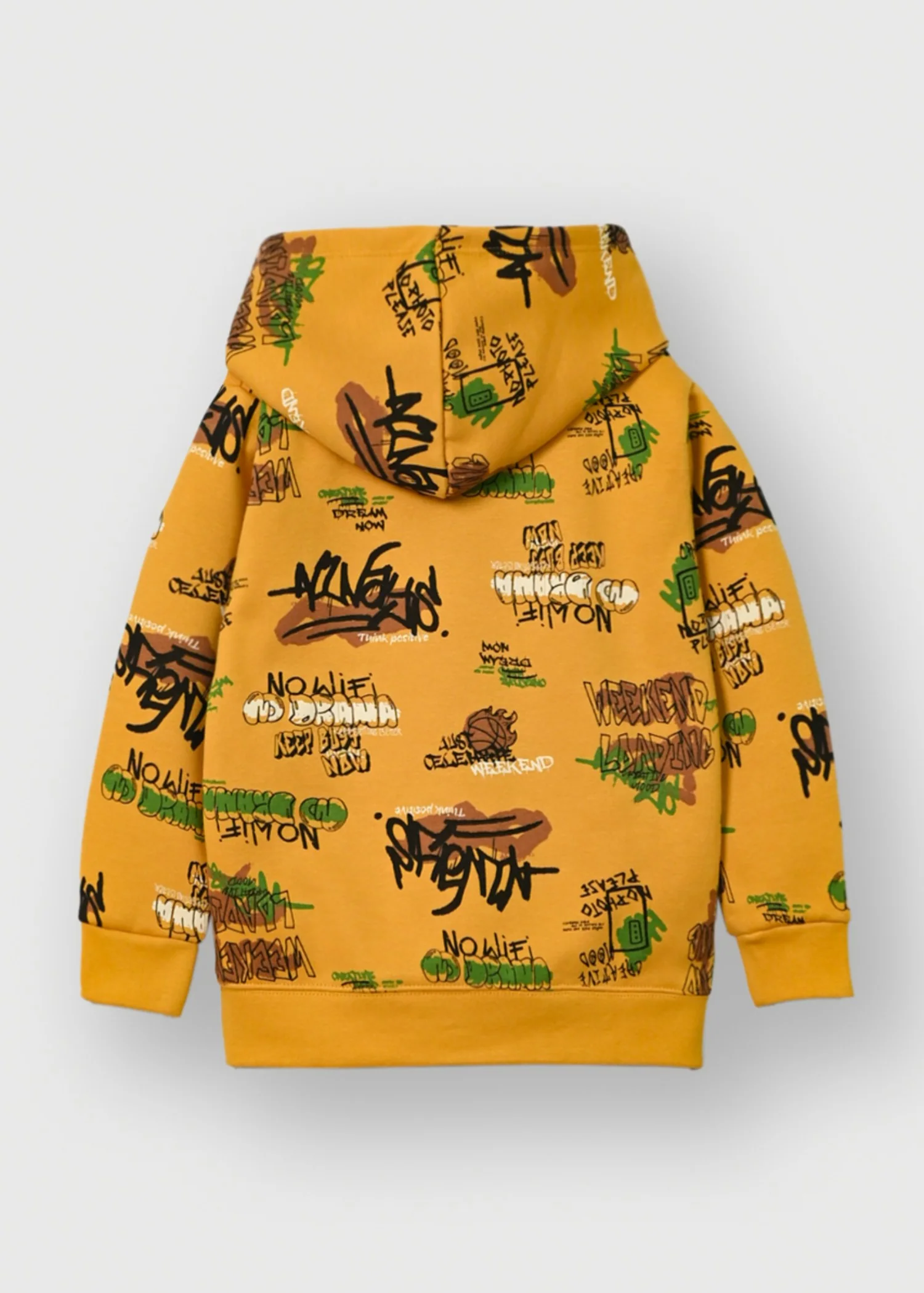 fleece Hoodie in Mustard - view 2