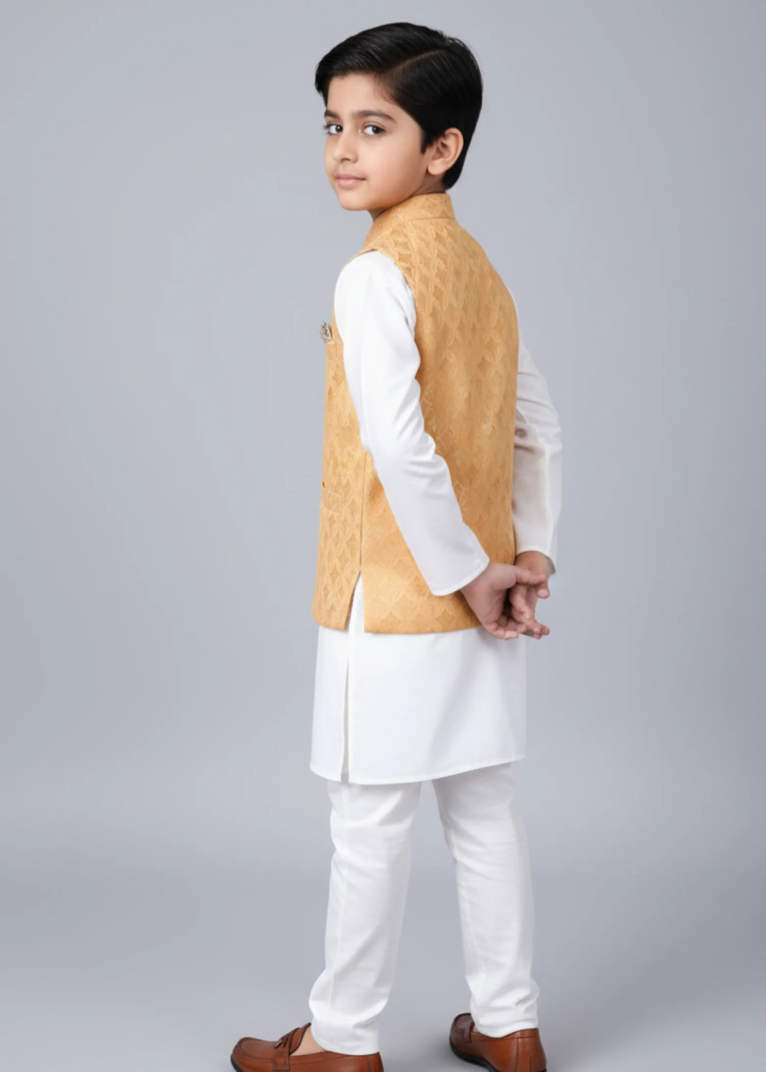 jamawar Waistcoat in Marigold - view 4