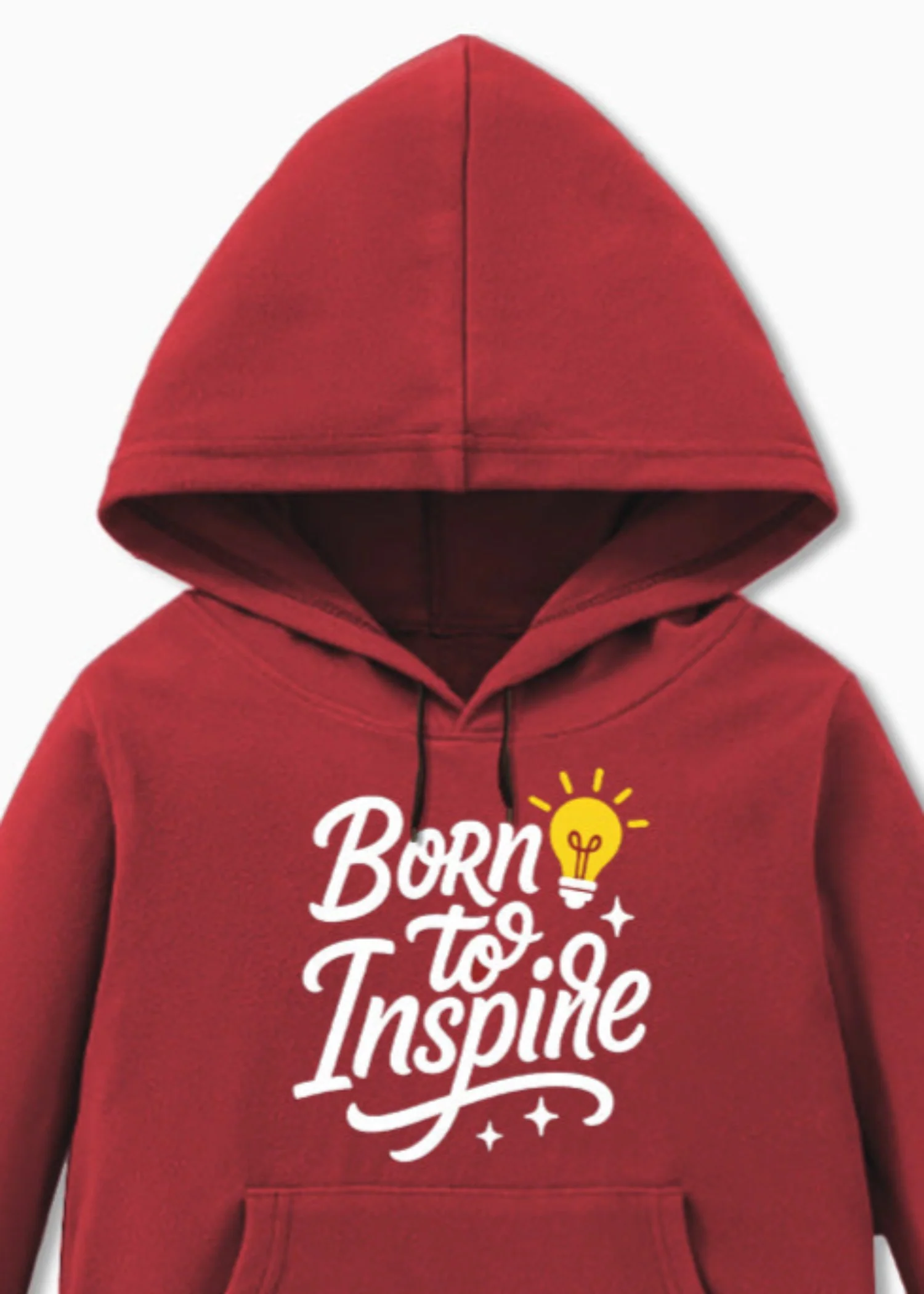 fleece Hoodie in Red - view 2