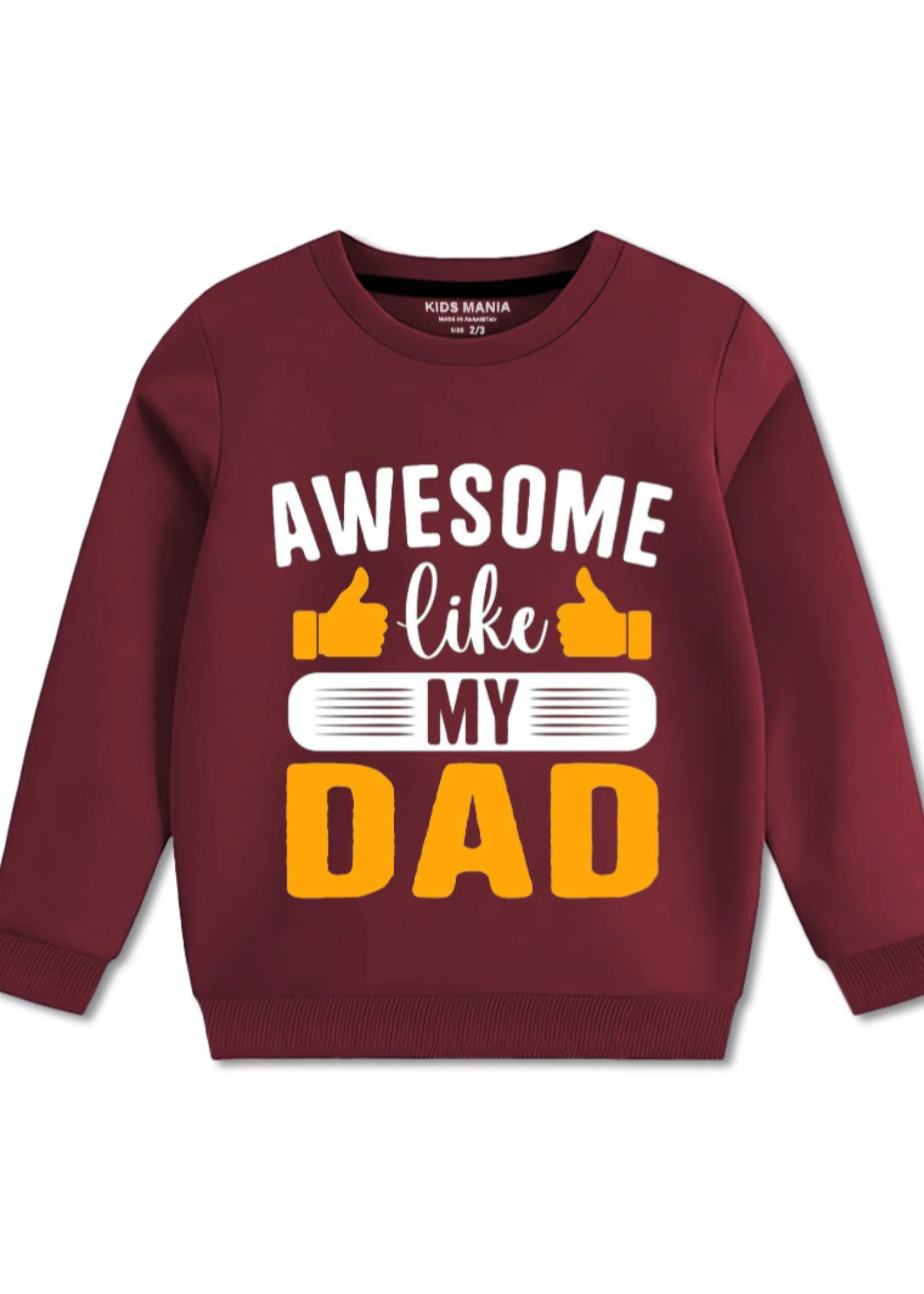 fleece Sweatshirt in Maroon