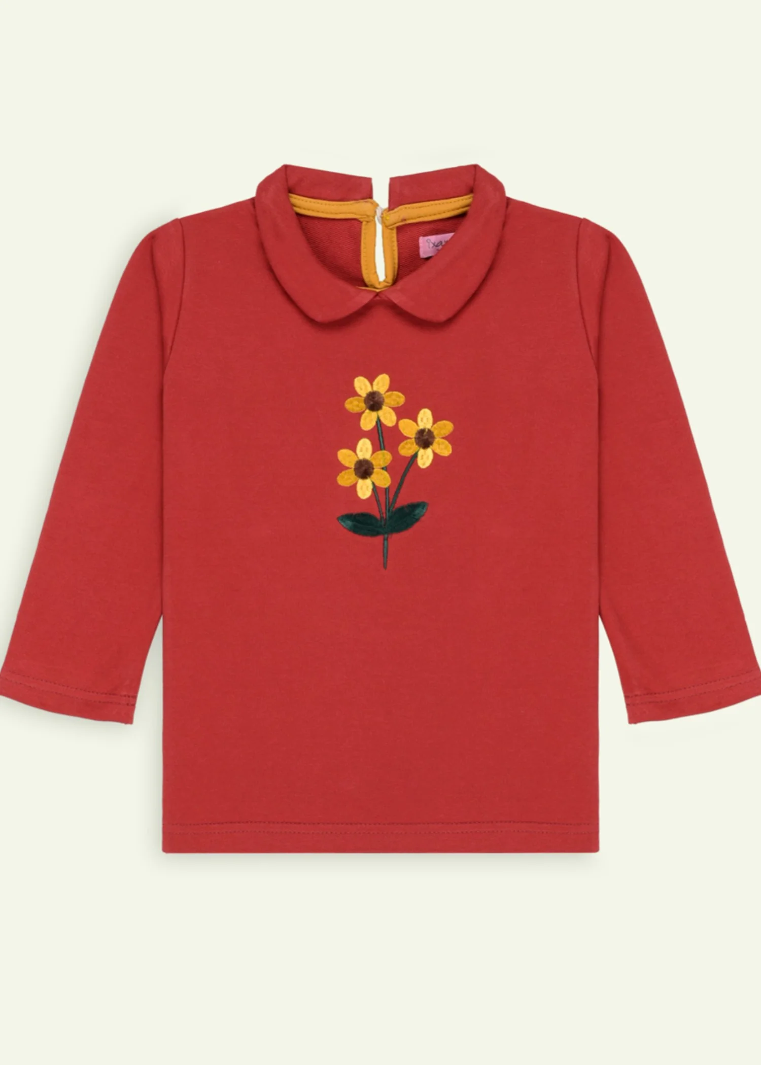 french terry T Shirt in Copper red
