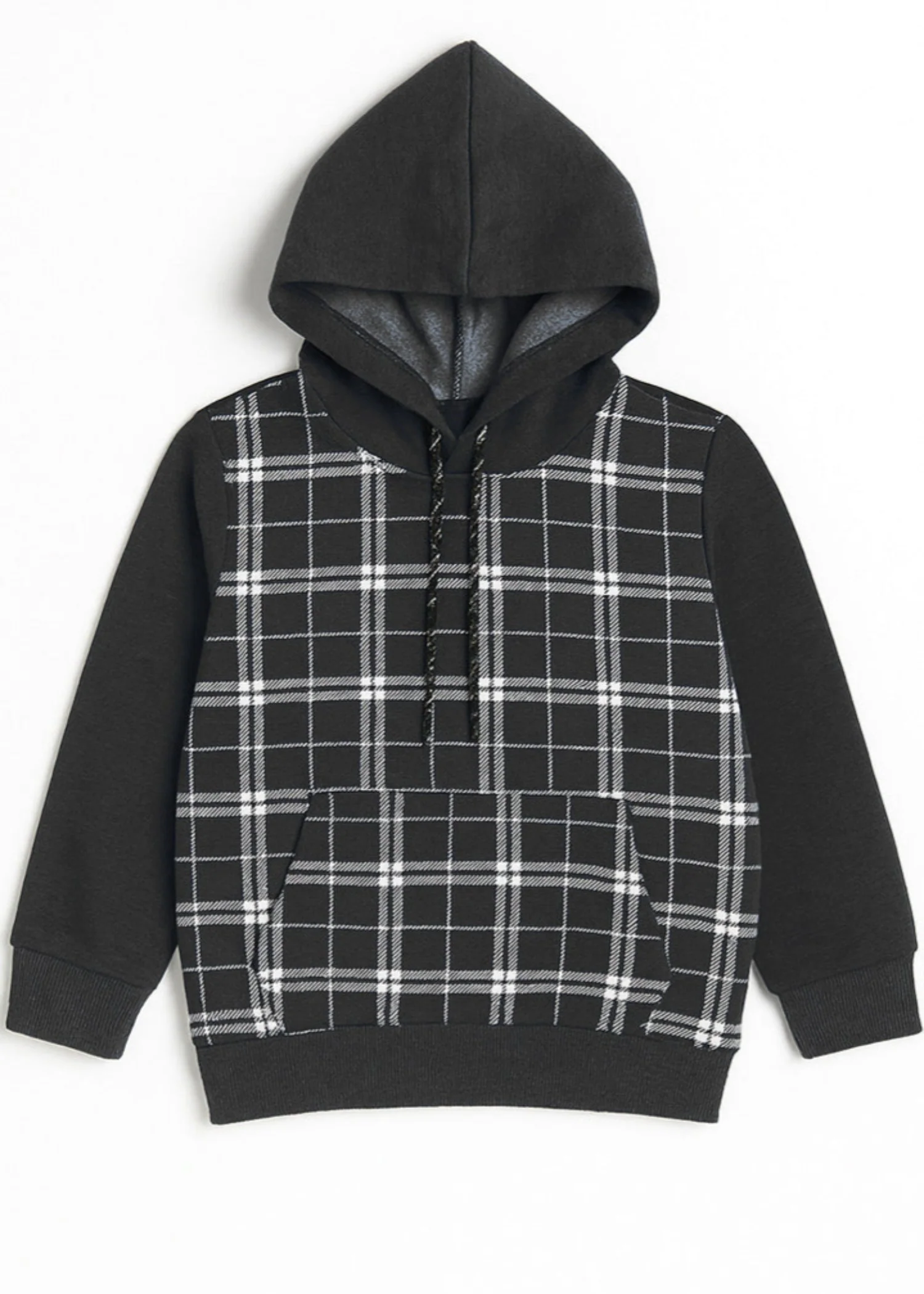 fleece Hoodie in Black - view 4