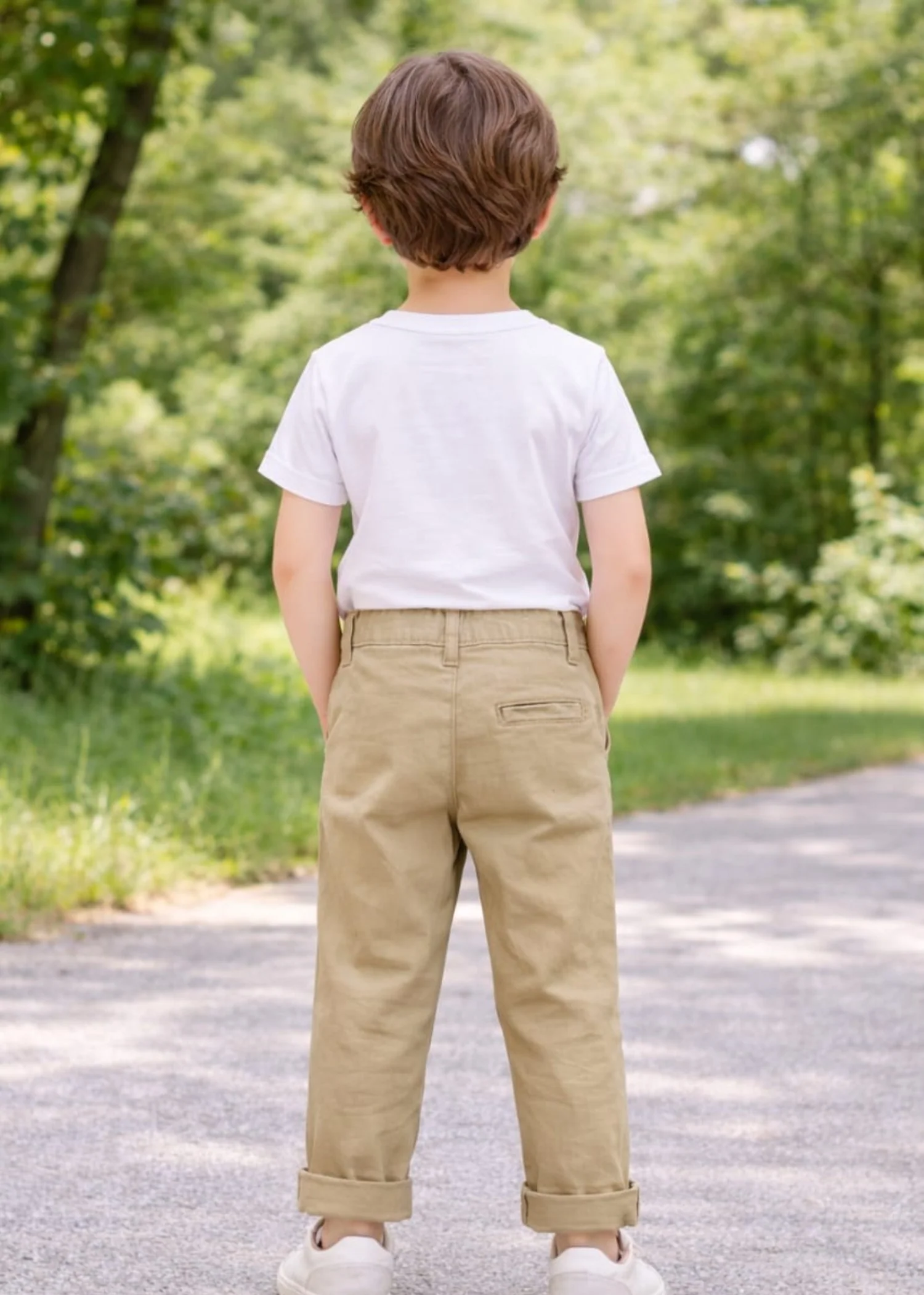 stretch denim Pants in Khaki brown - view 2