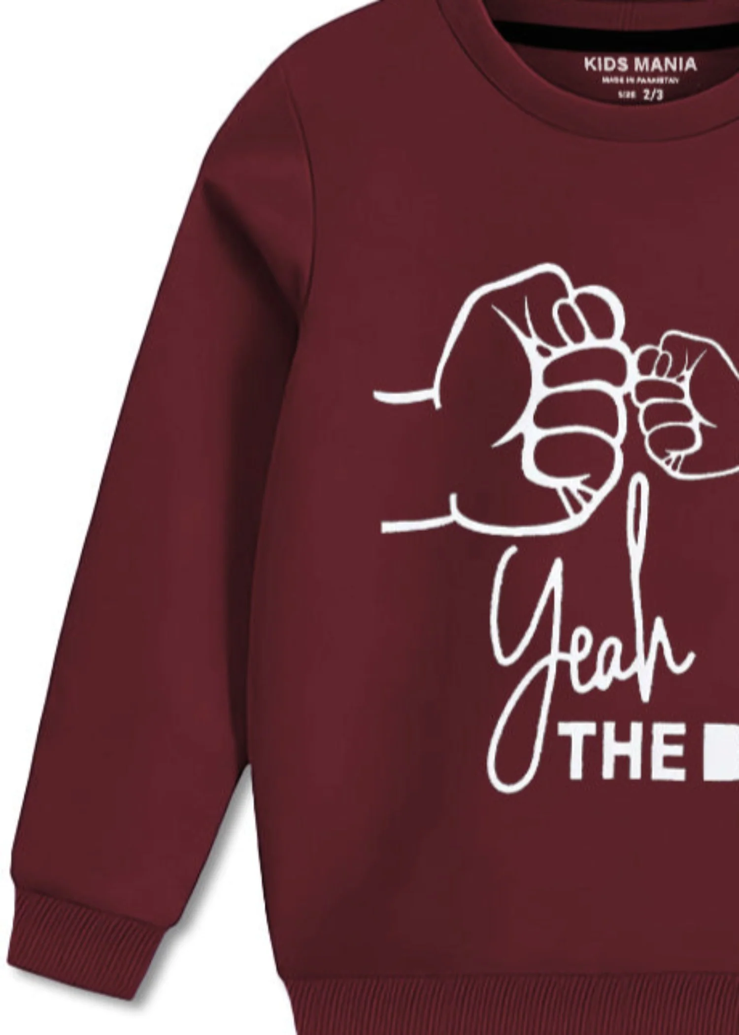 fleece Sweatshirt in Maroon - view 3