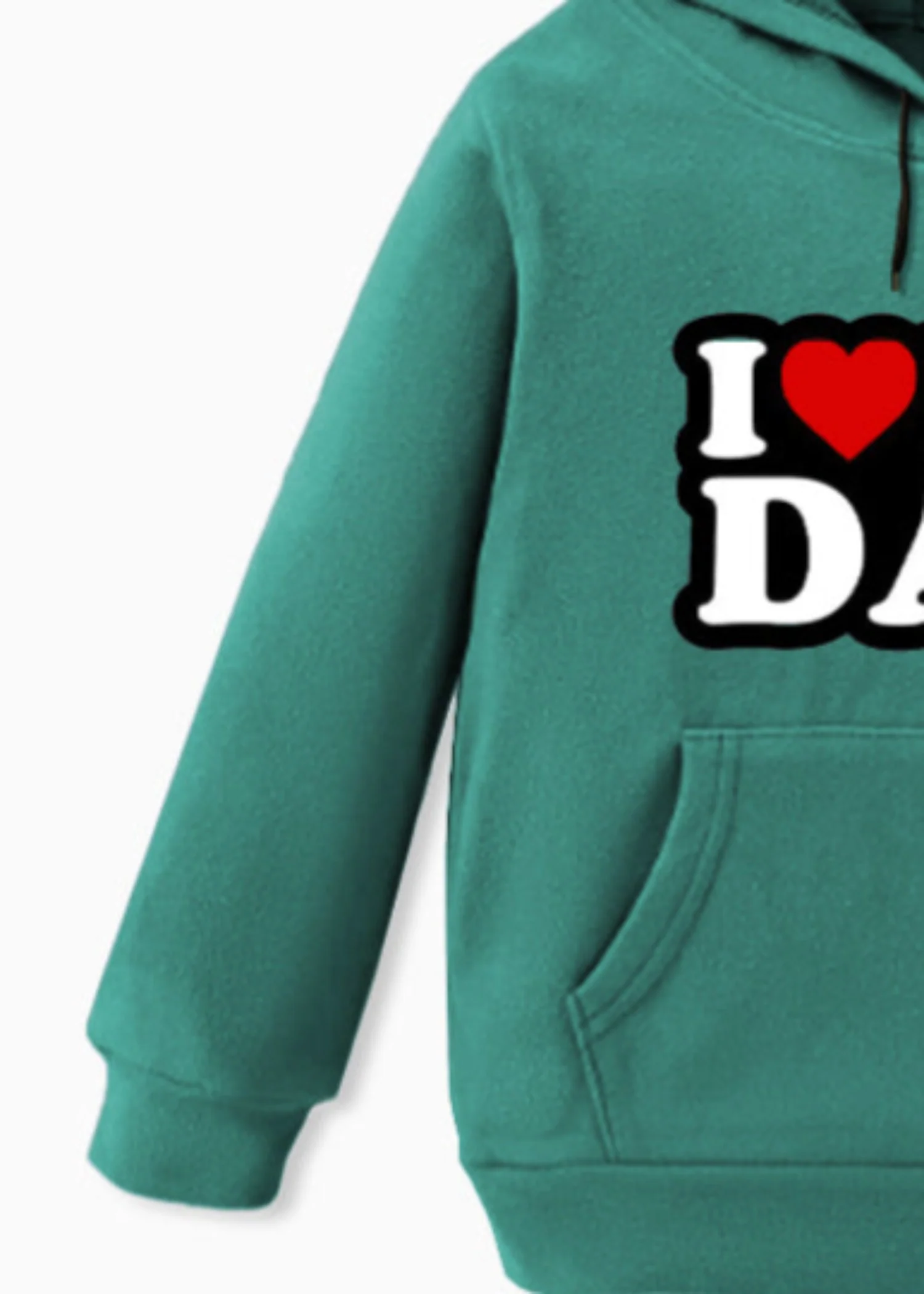 fleece Hoodie in Sea green - view 3