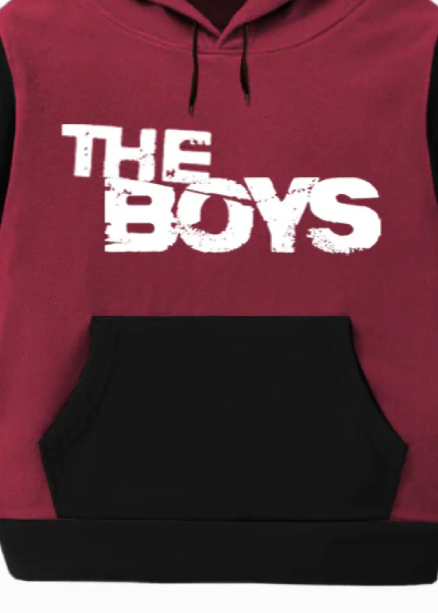 fleece Hoodie in Maroon - view 2
