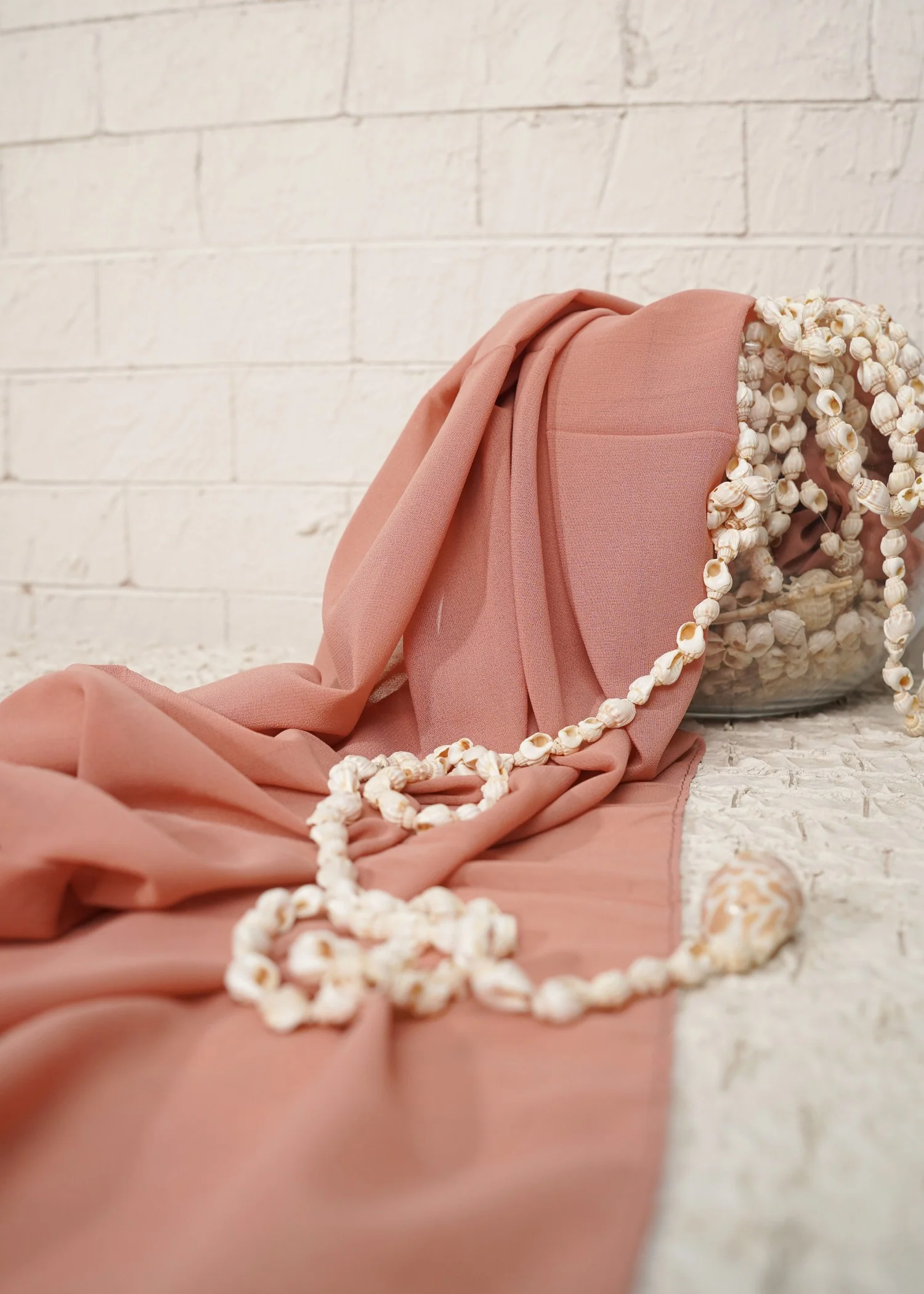 chiffon Hijab in Tea rose pink - view 2