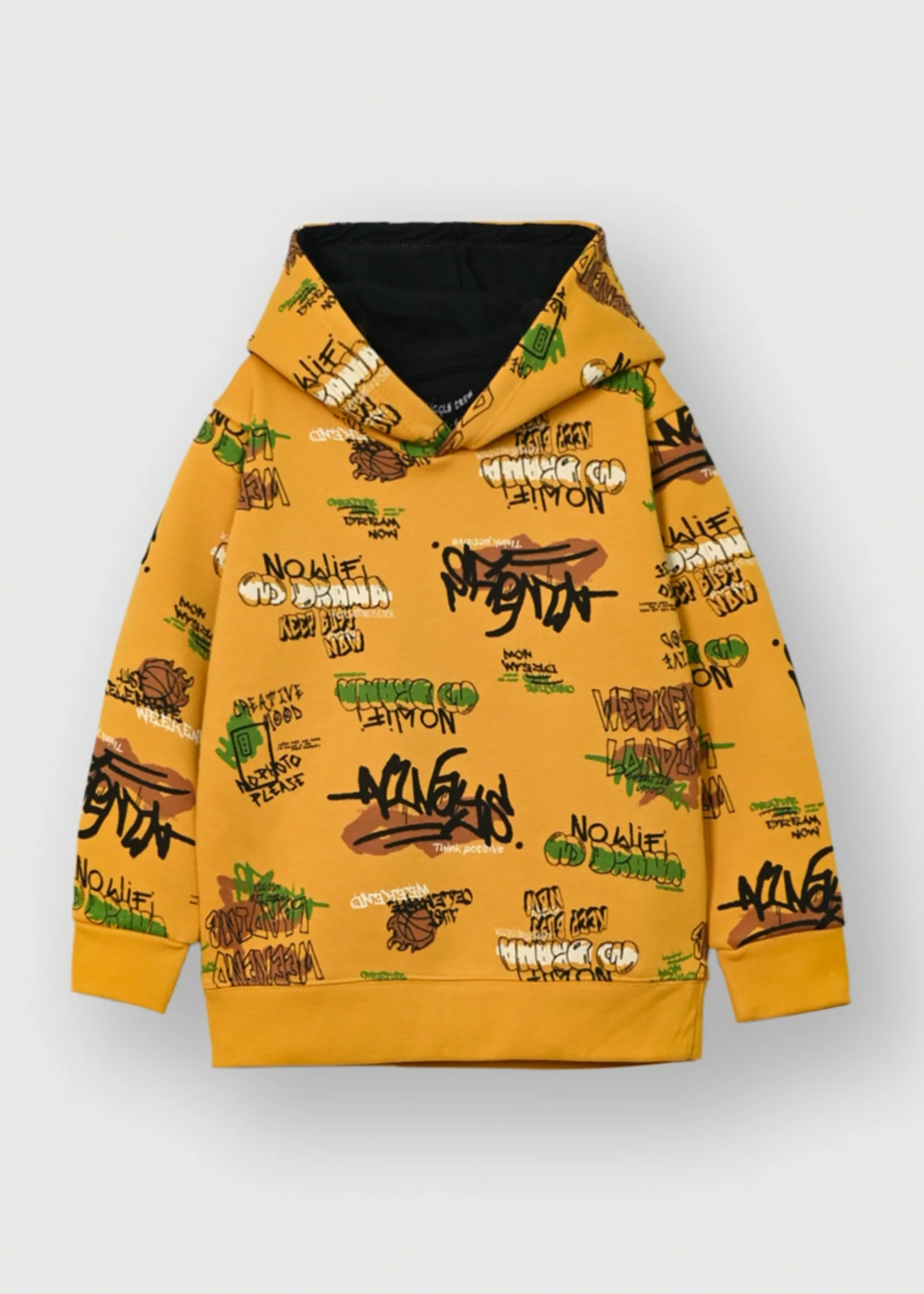 fleece Hoodie in Mustard