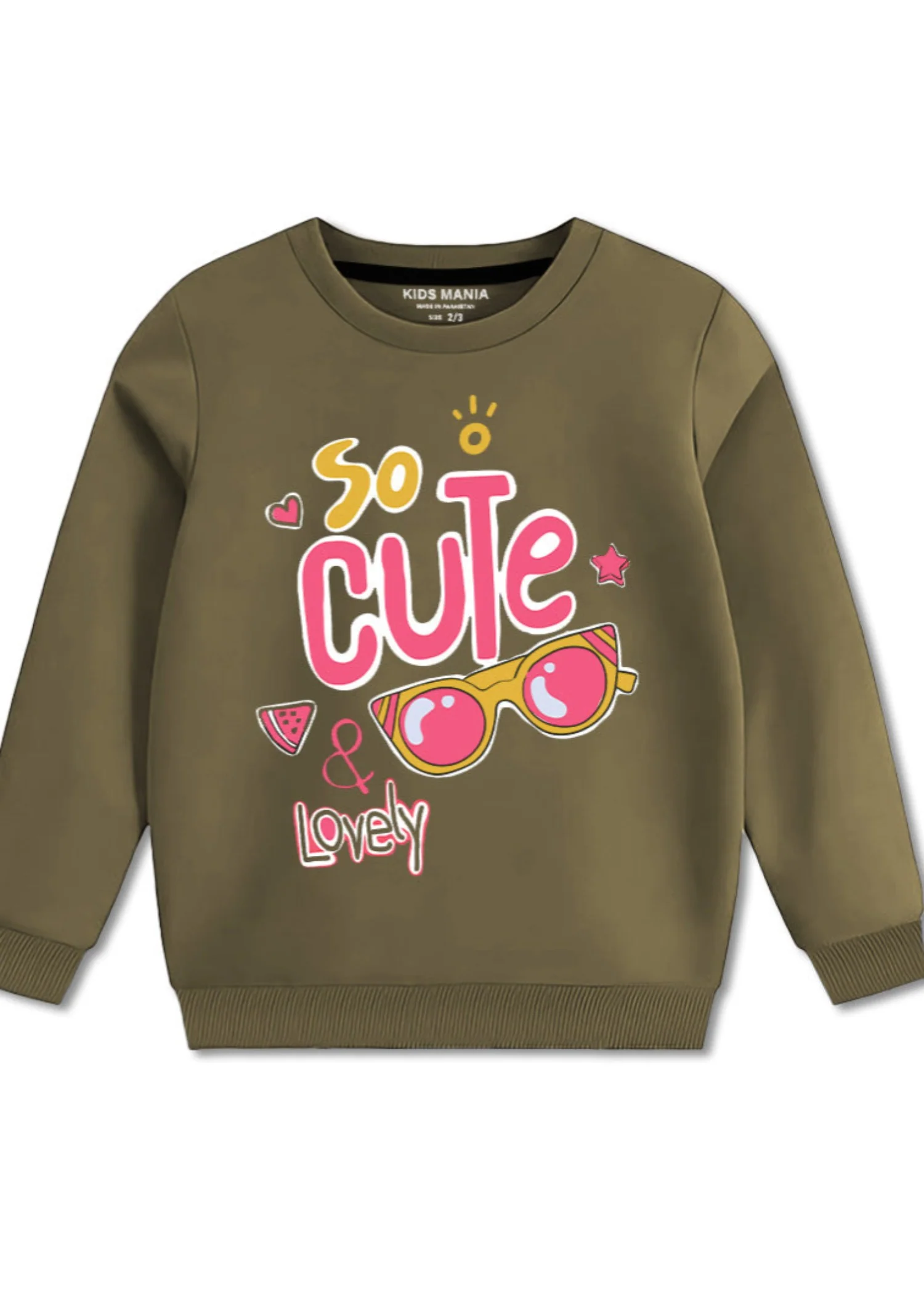 fleece Sweatshirt in Olive green - view 4