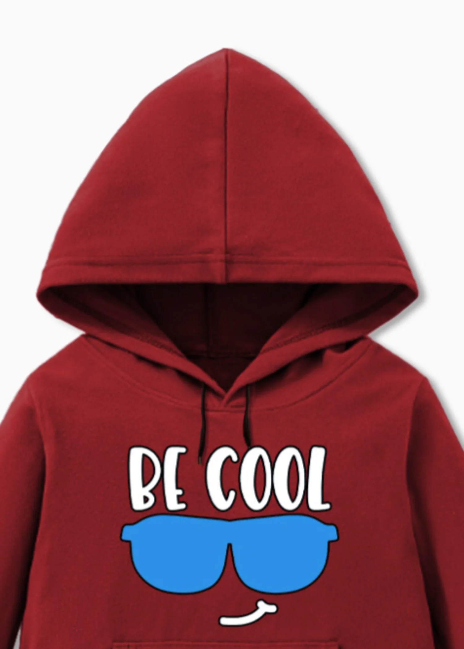 fleece Hoodie in Burnt red - view 3