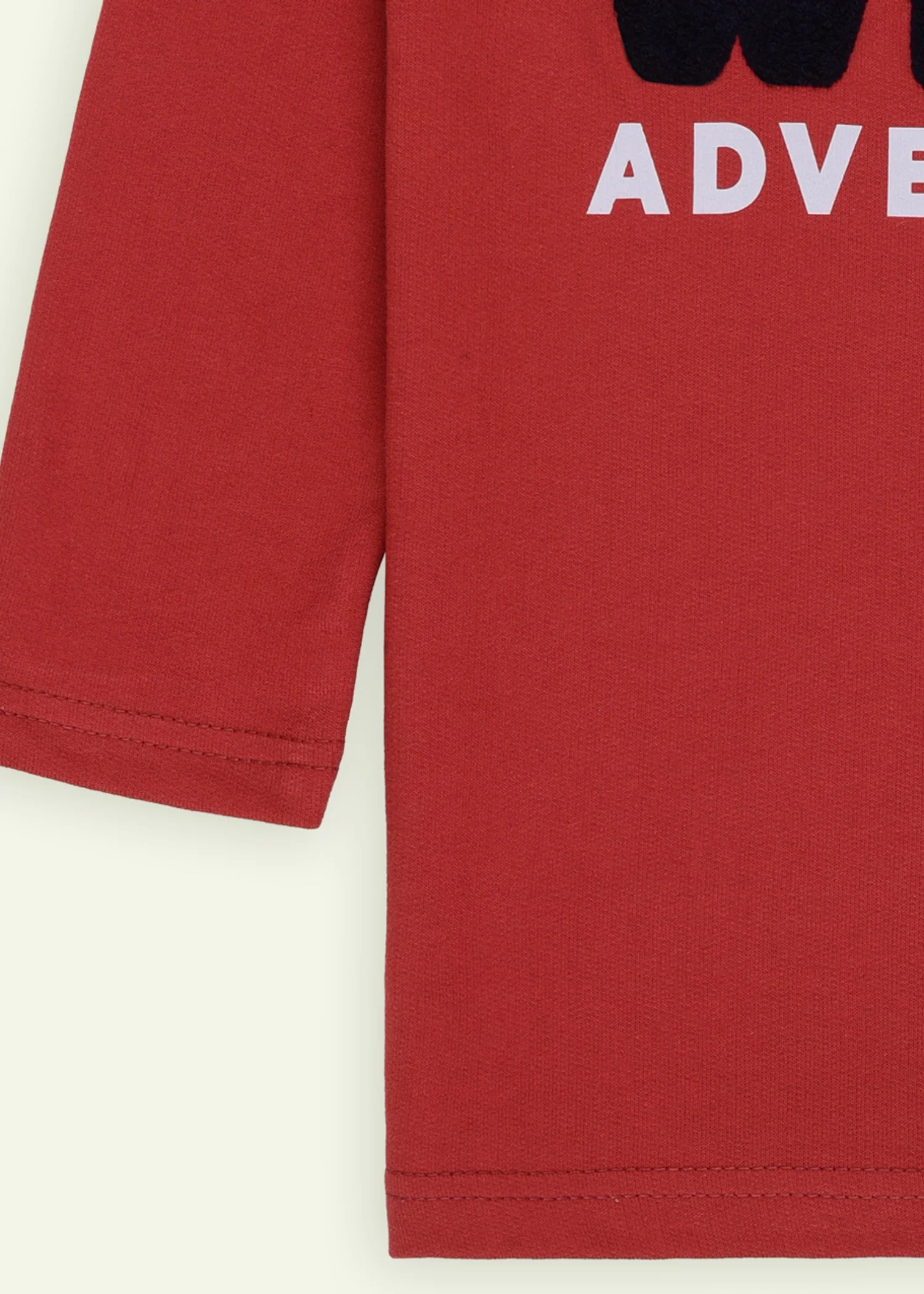 french terry T Shirt in Rust red - view 2