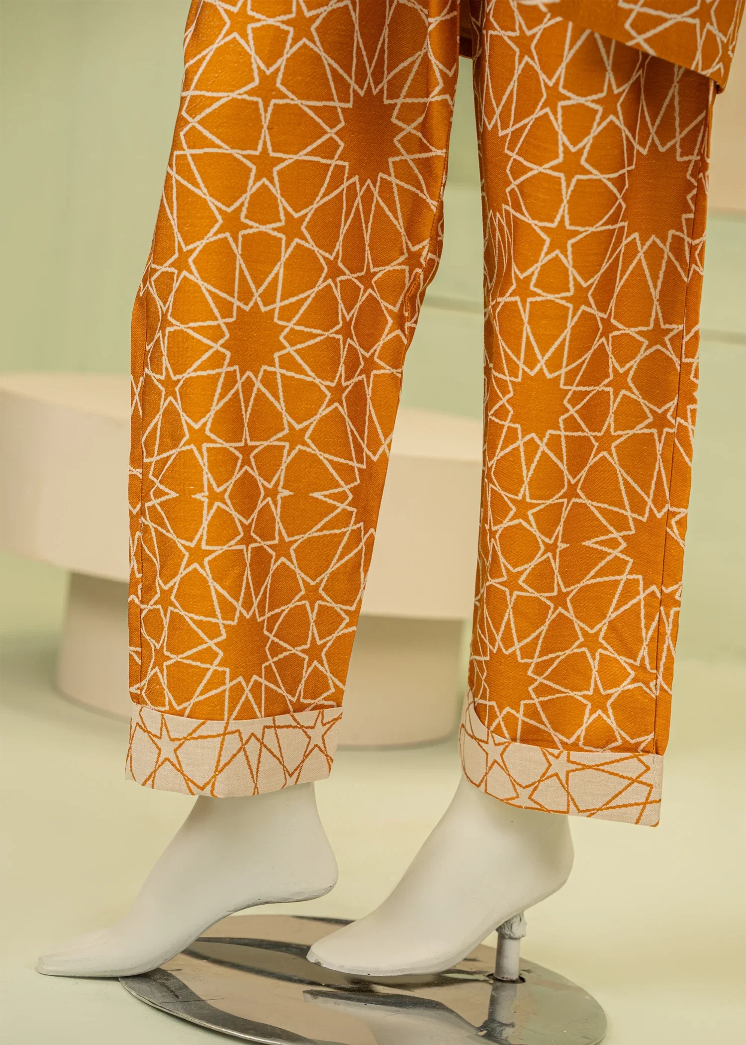 jacquard viscose Co Ord Sets in Mellow yellow, mari gold - view 3
