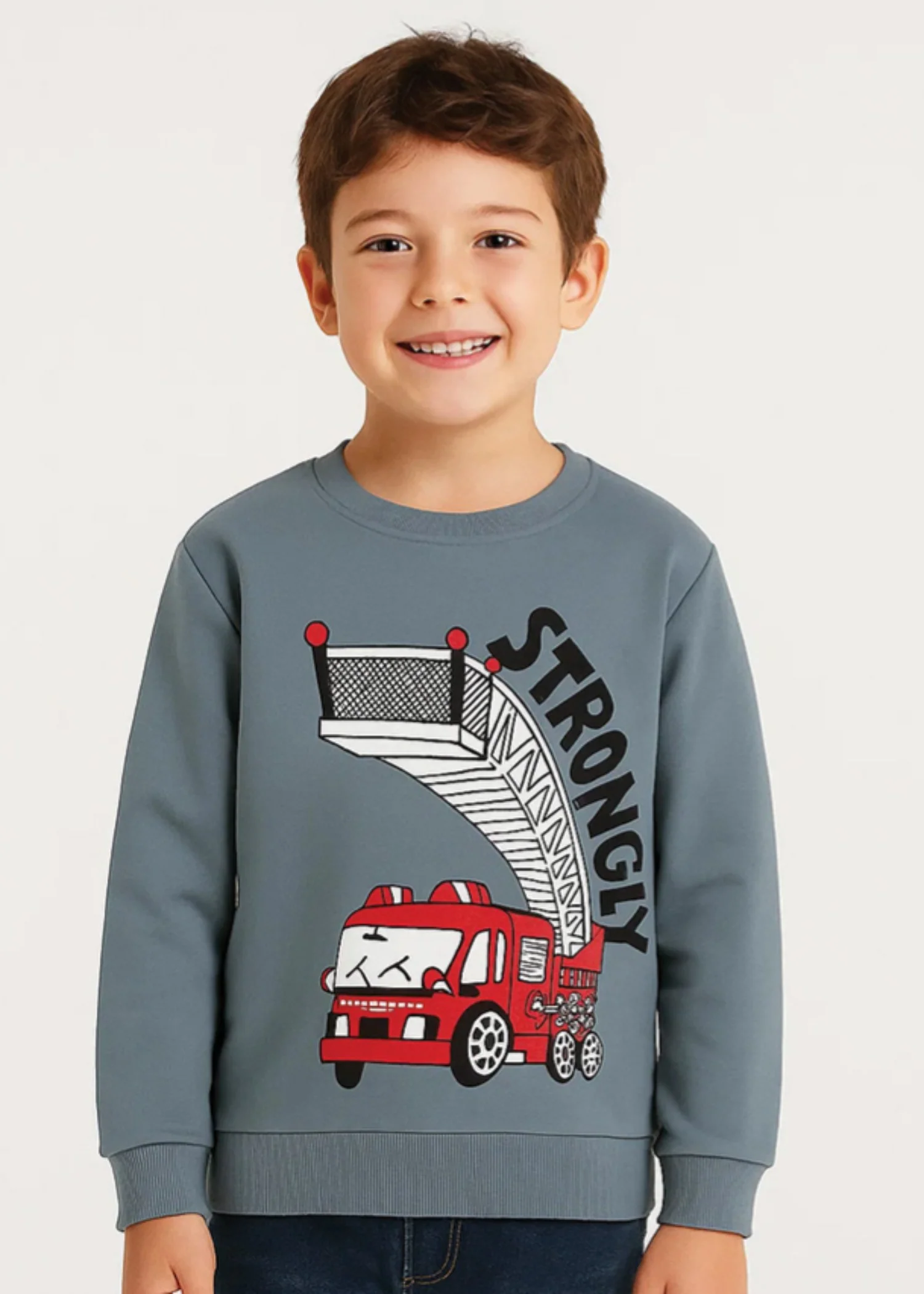 fleece Sweatshirt in Slate grey