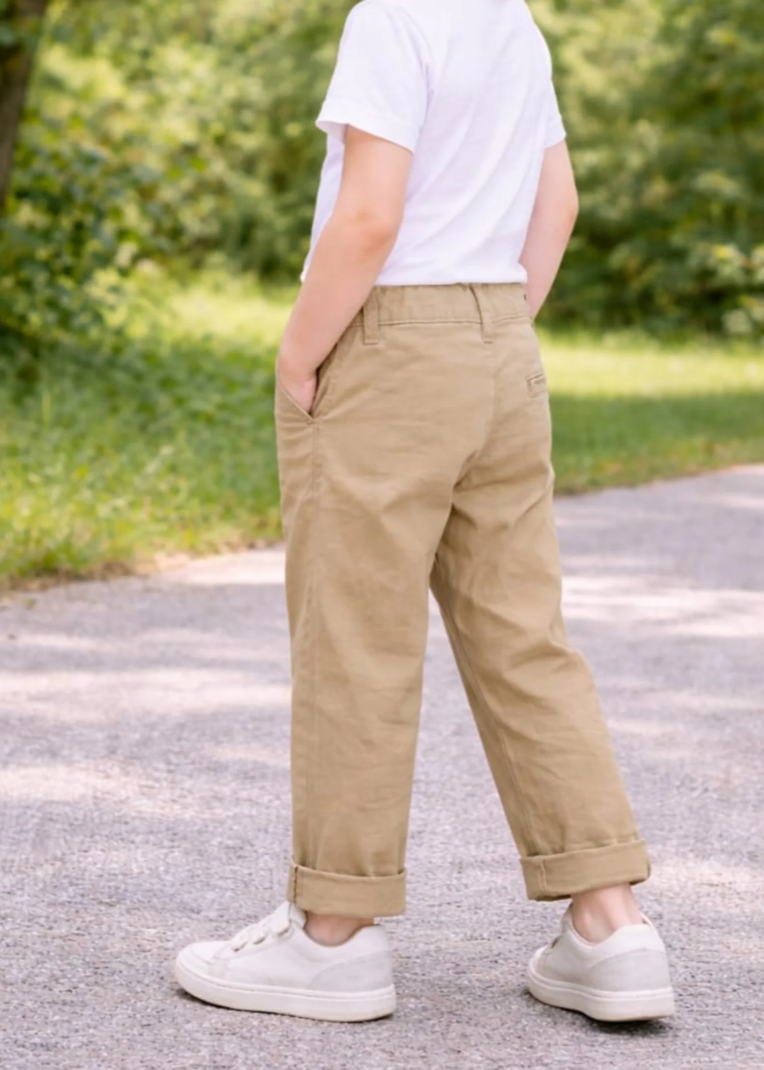 stretch denim Pants in Khaki brown - view 3
