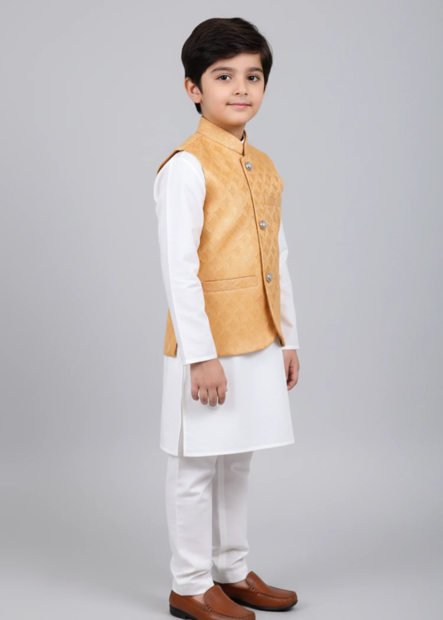 jamawar Waistcoat in Marigold - view 5