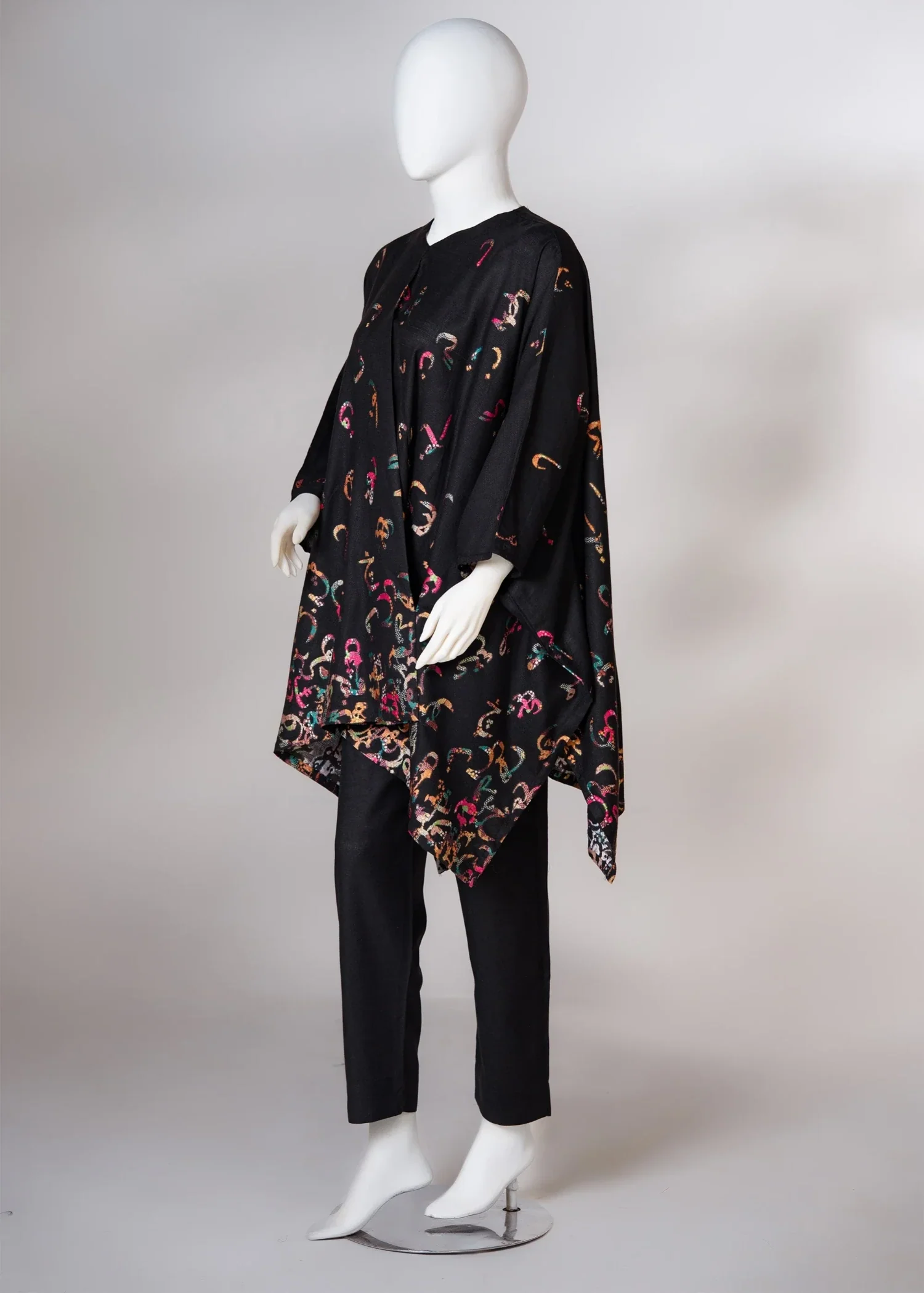 cotton viscose Co Ord Sets in Black - view 2