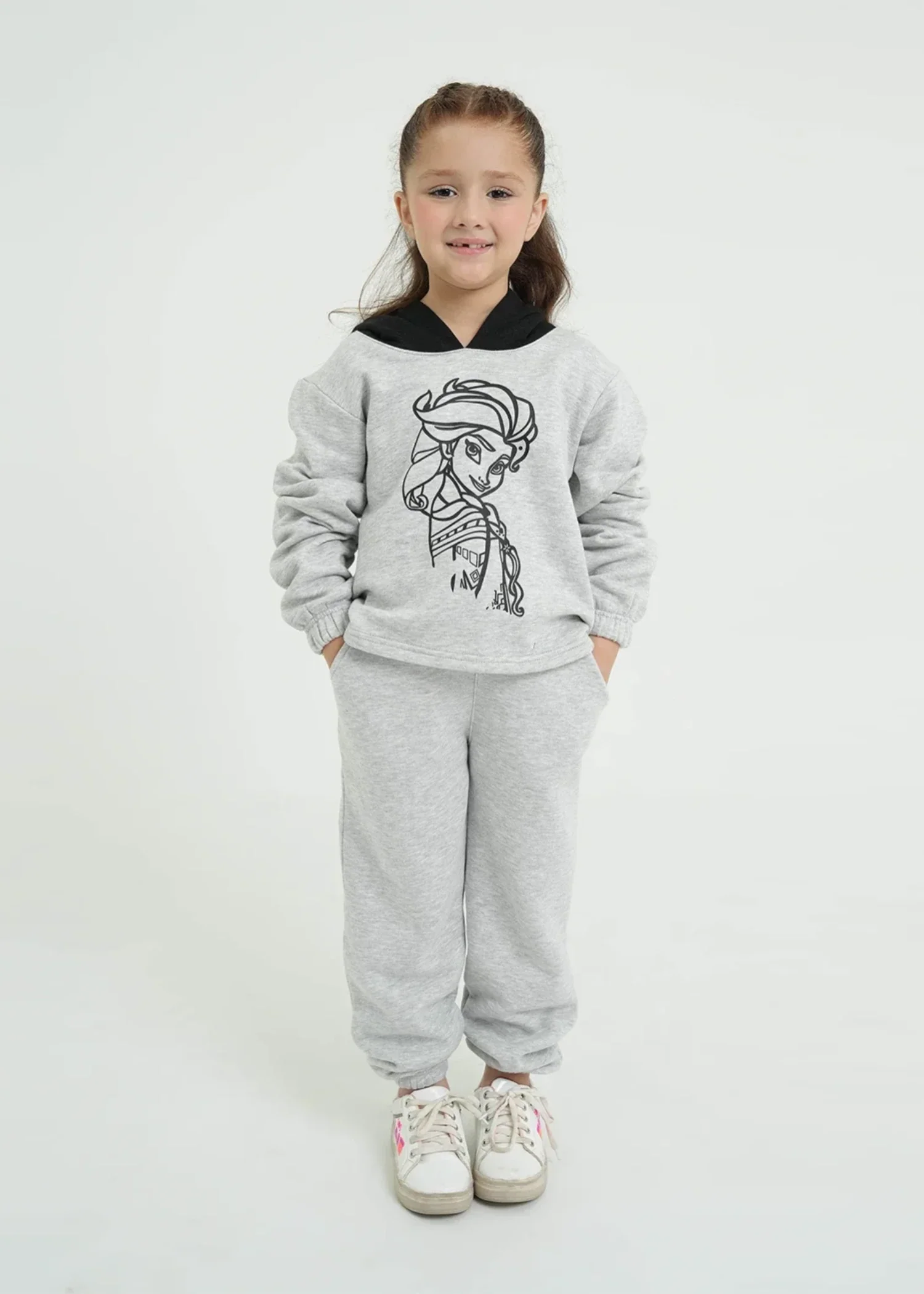 fleece Tracksuit in Grey