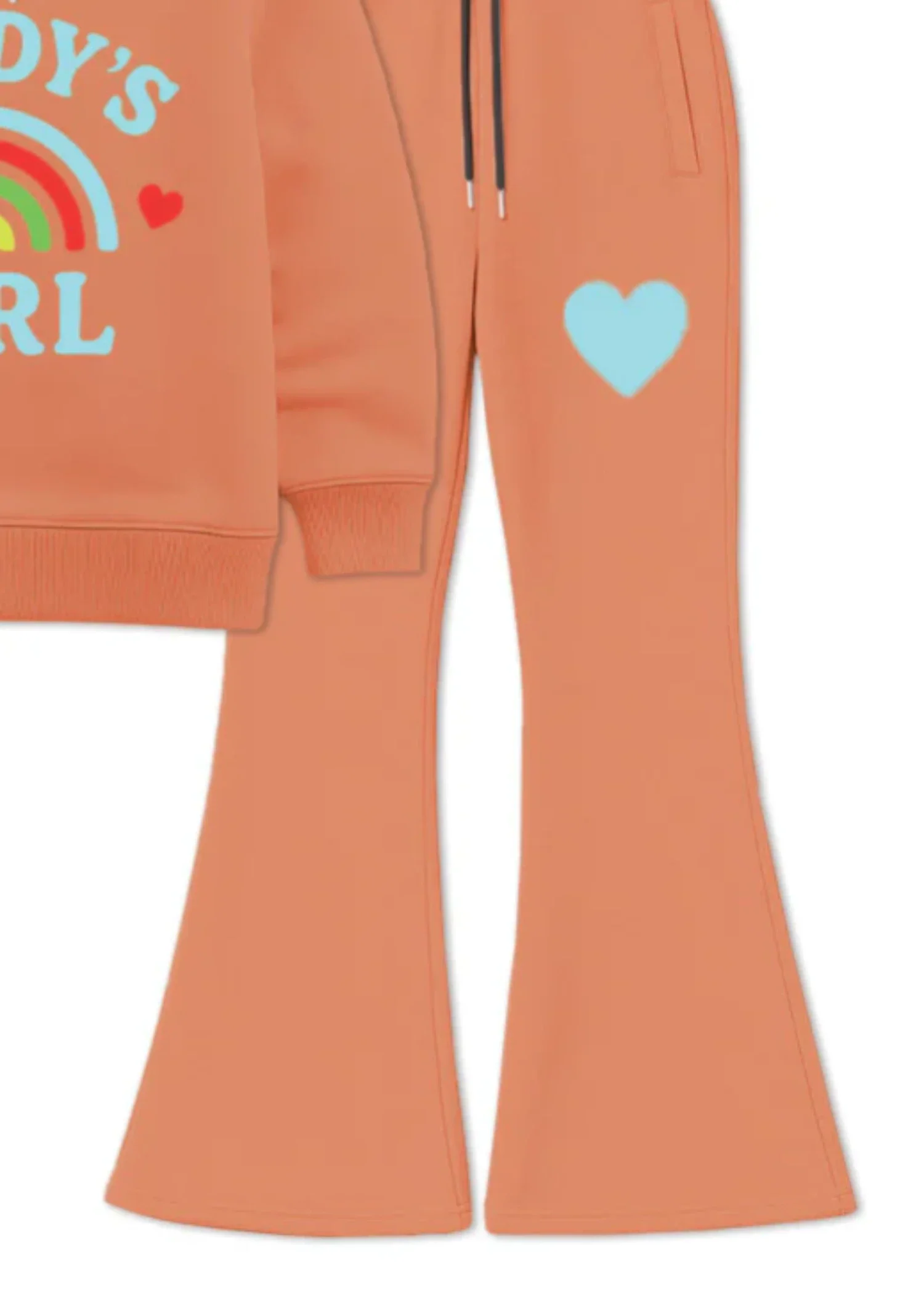 fleece Hoodie in Coral pink - view 3