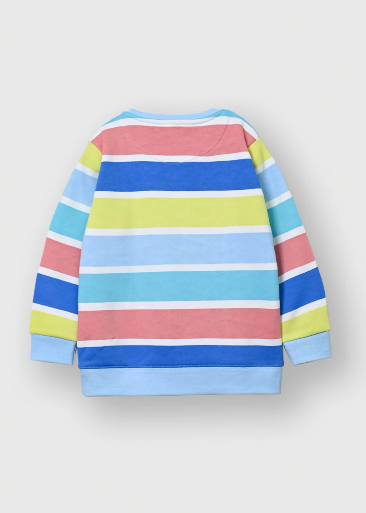 fleece Sweatshirt in White, sky blue, sapphire blue - view 2