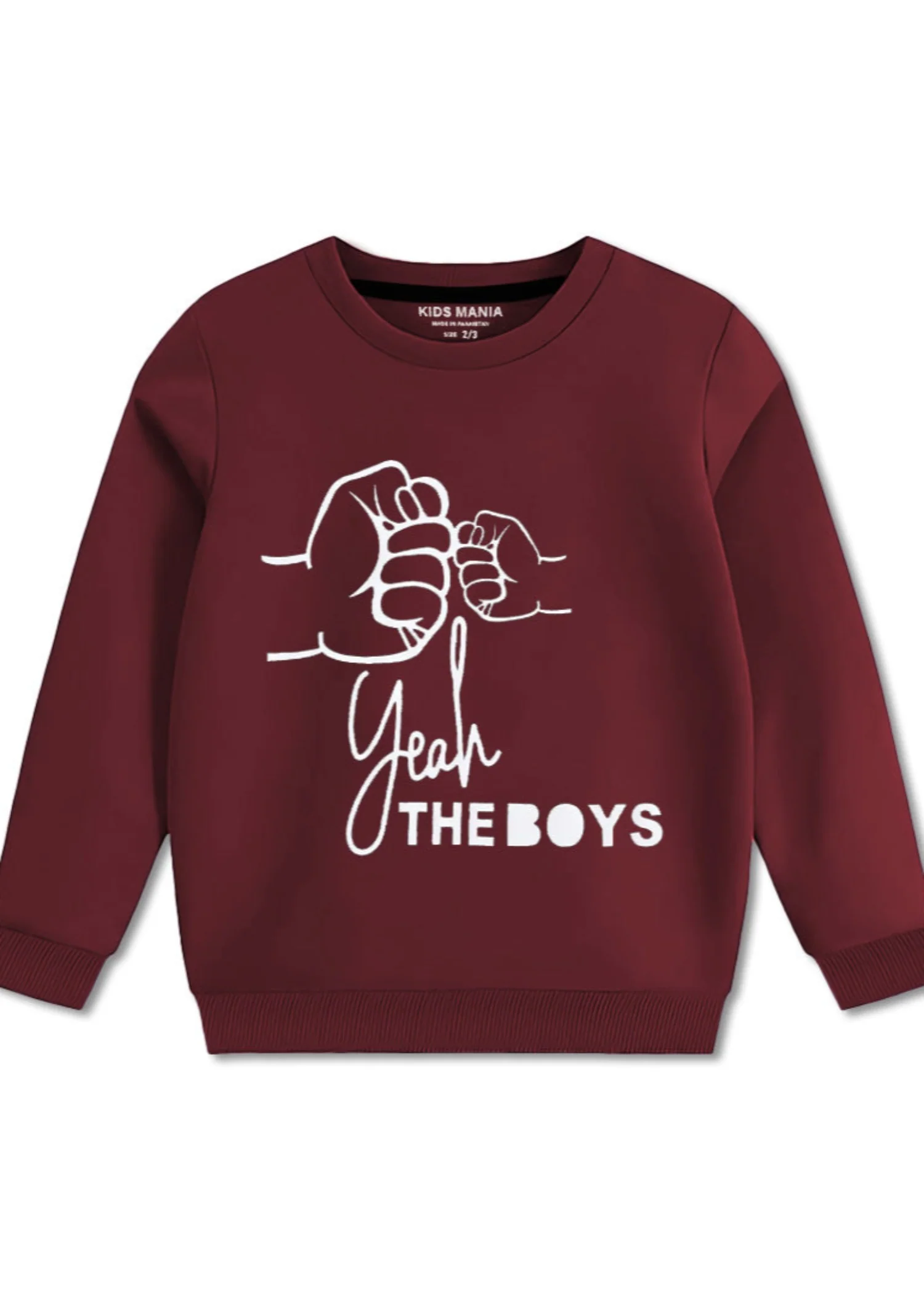fleece Sweatshirt in Maroon - view 4