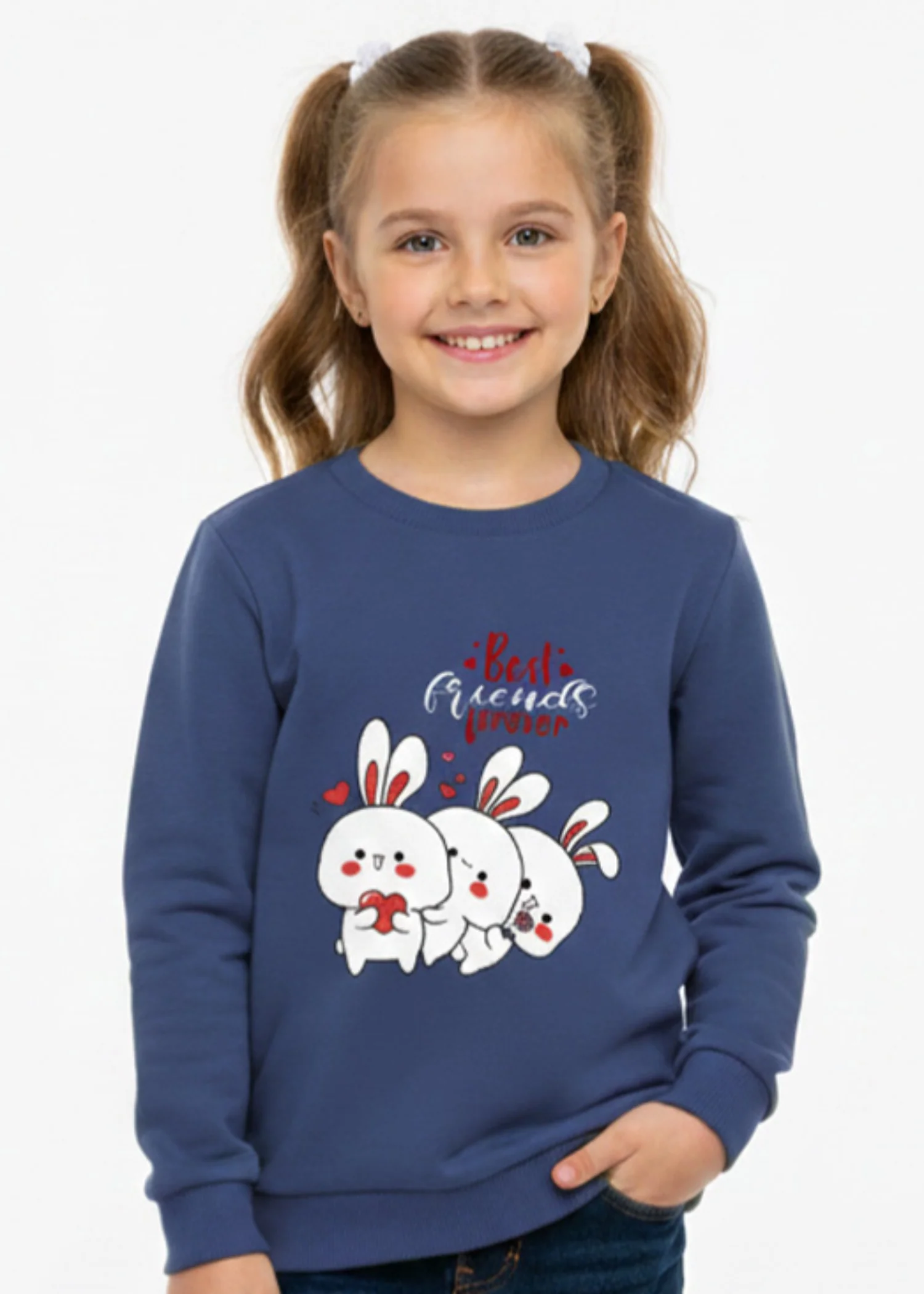 fleece Sweatshirt in Blue
