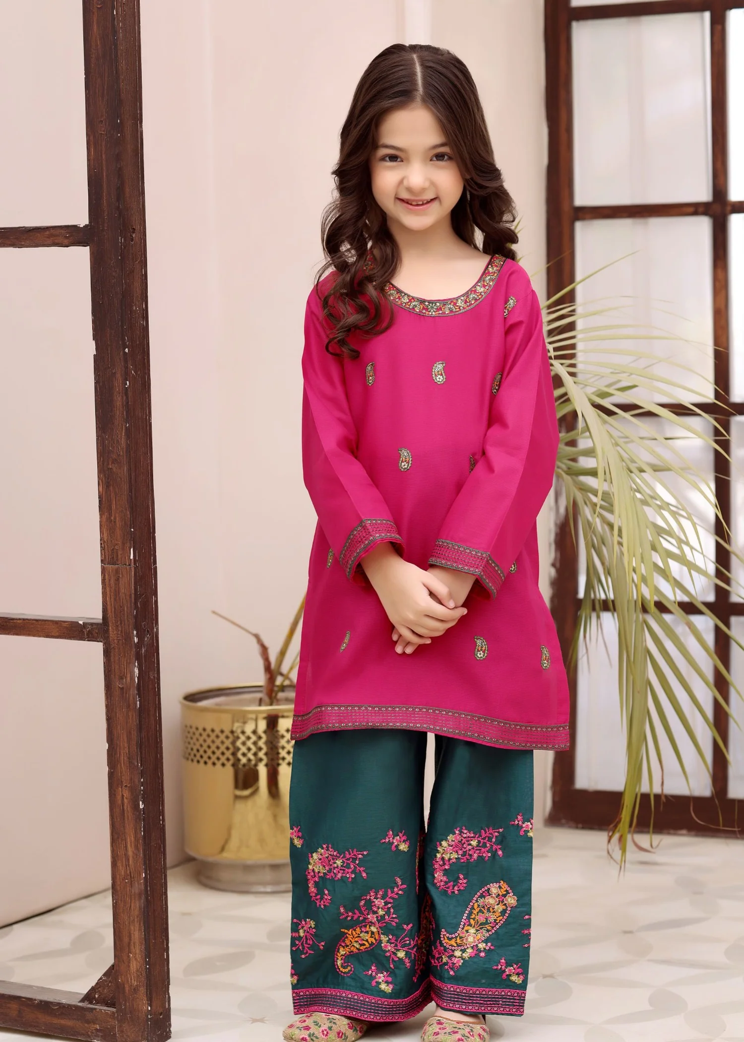 cotton Kurta Set in Pink