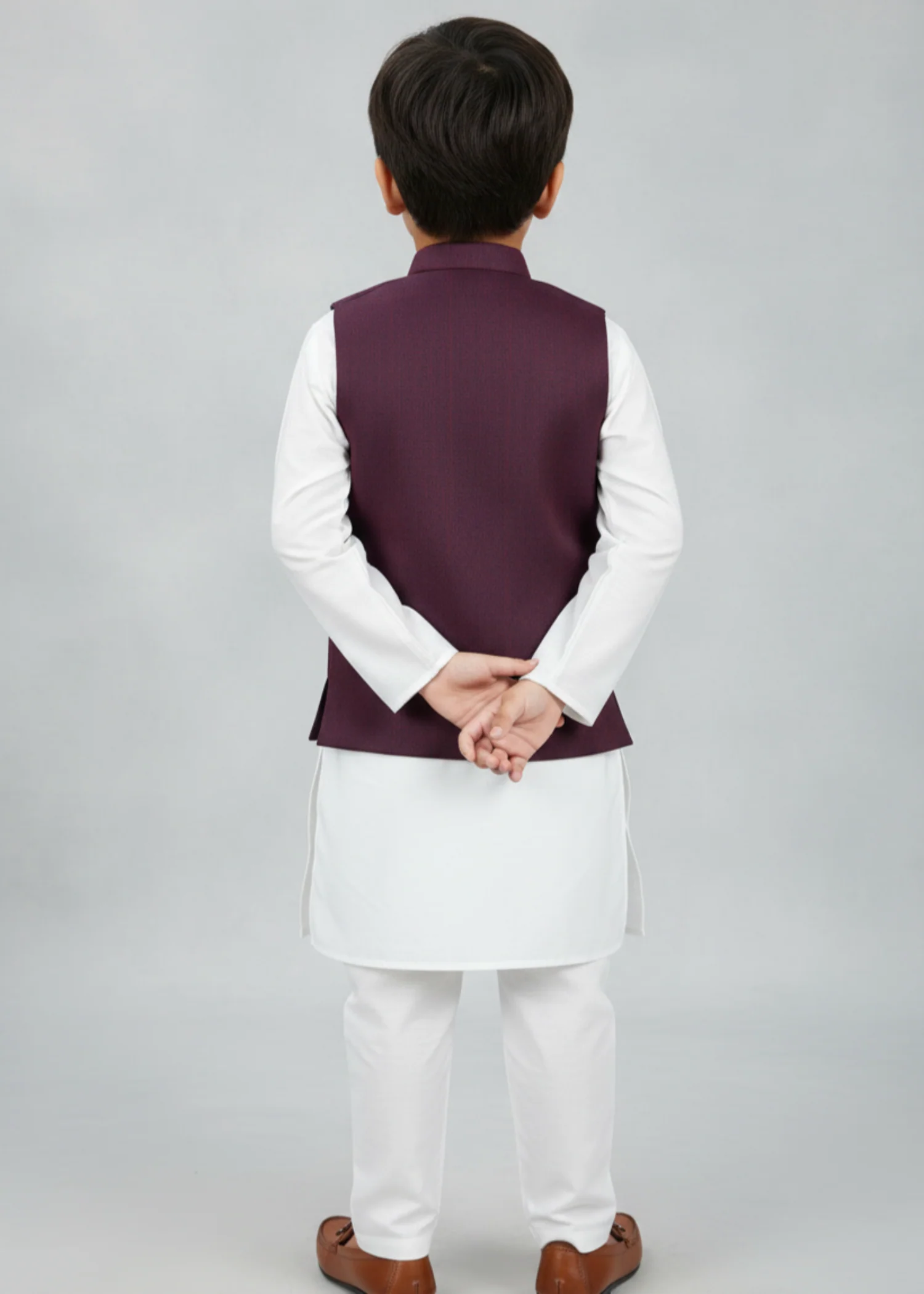 suiting Waistcoat in Plum purple - view 5